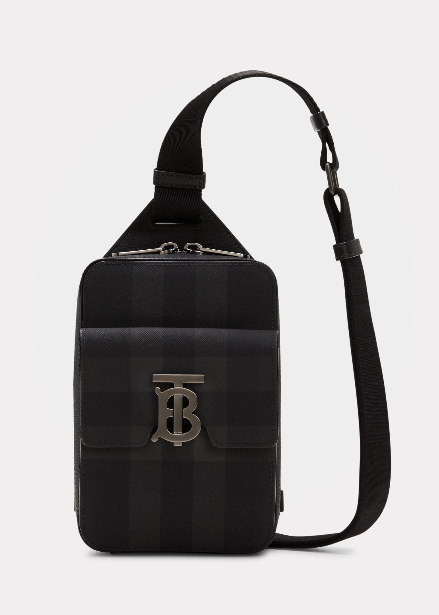 Burberry Men's MS Theo Check Crossbody Bag - Bergdorf Goodman