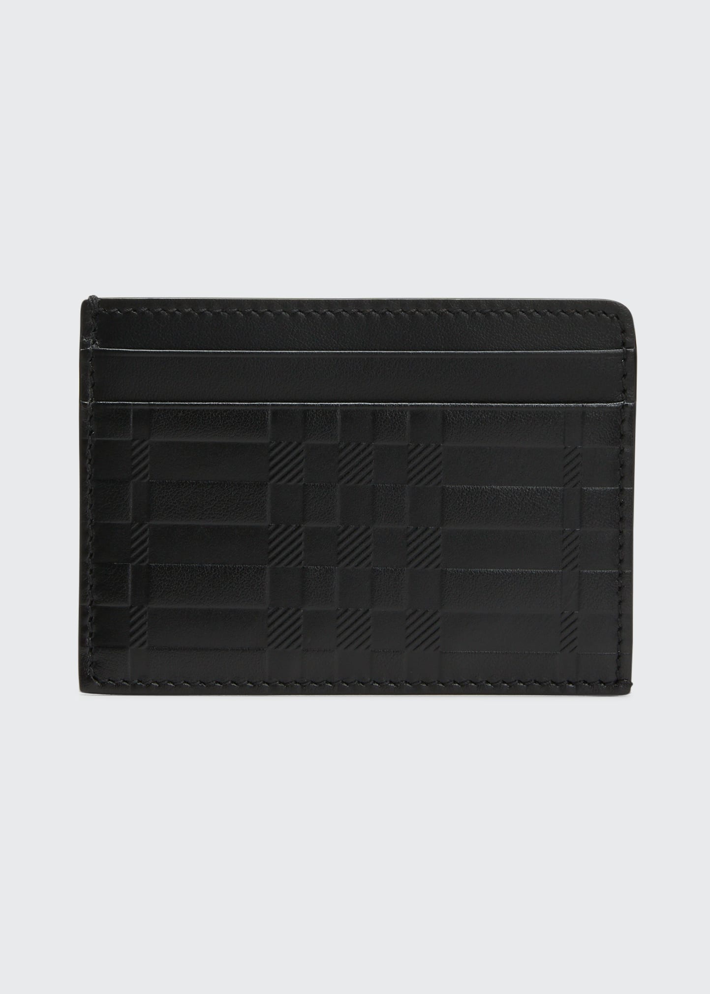 Burberry Men's Kier Check-Embossed Leather Card Holder - Bergdorf Goodman