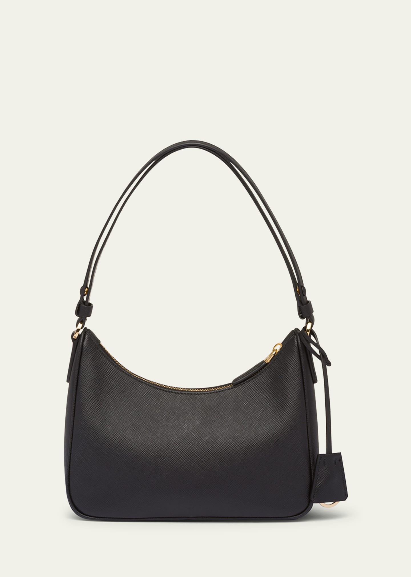 Mini Saffiano Leather Shoulder Bag with Adjustable Strap