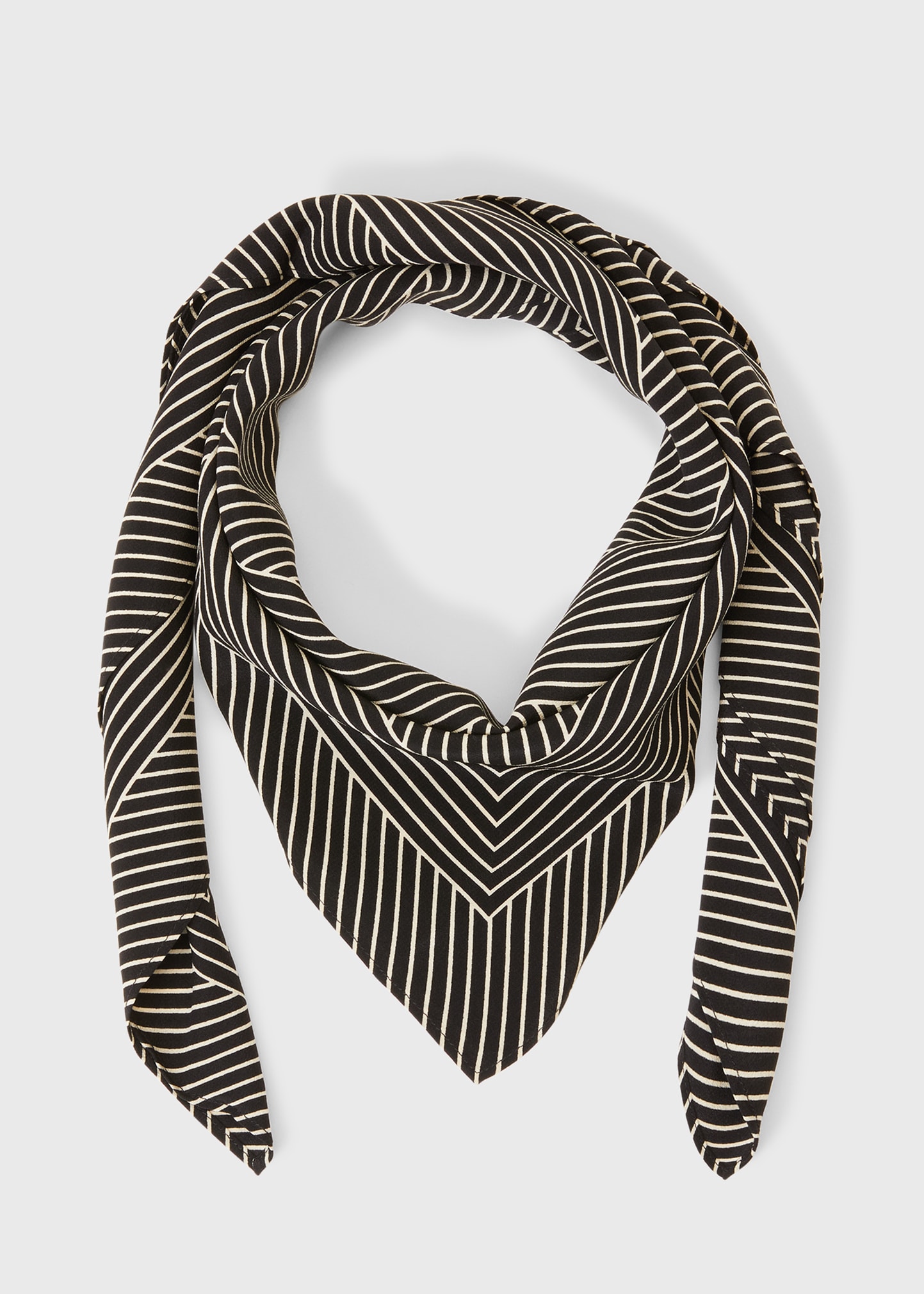 Washington Roberts Geo Monogram Silk Twill Scarf