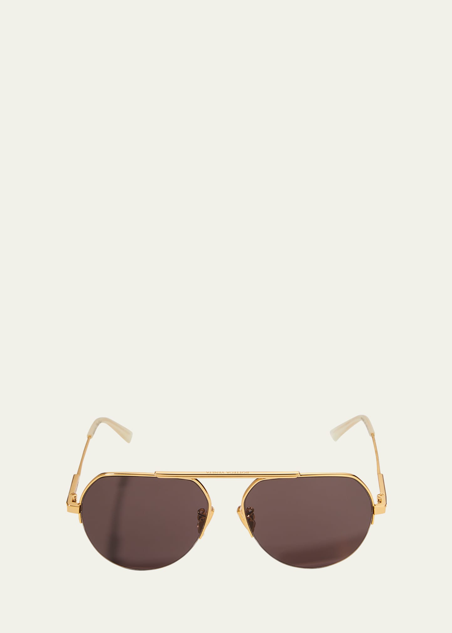 BOTTEGA VENETA Aviator-style coated metal sunglasses