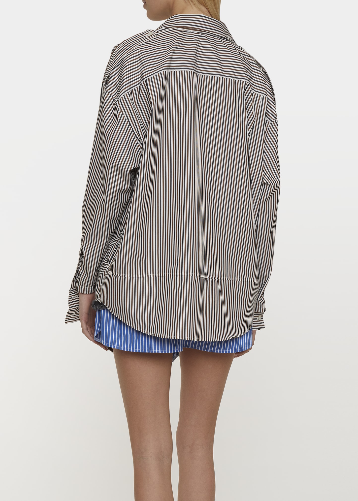 MERYLL ROGGE Stripe Deconstructed Men's Button-Down Shirt