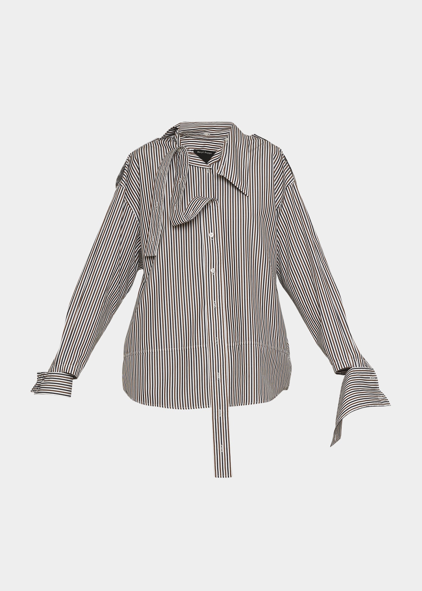 MERYLL ROGGE Stripe Deconstructed Men's Button-Down Shirt