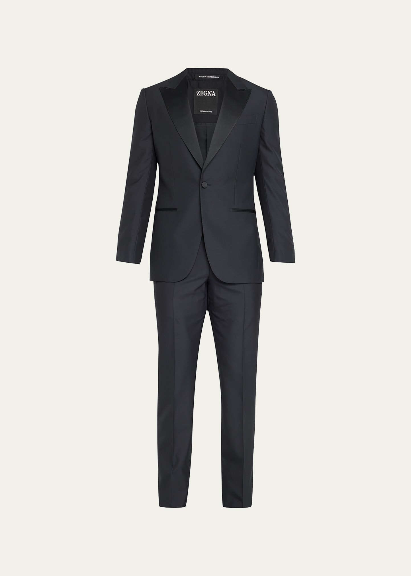 ☆WOOL-SILK TUXEDO JACKET/KIMHEKIM☆ Wool-Silk Tuxedo Jacket (Black)