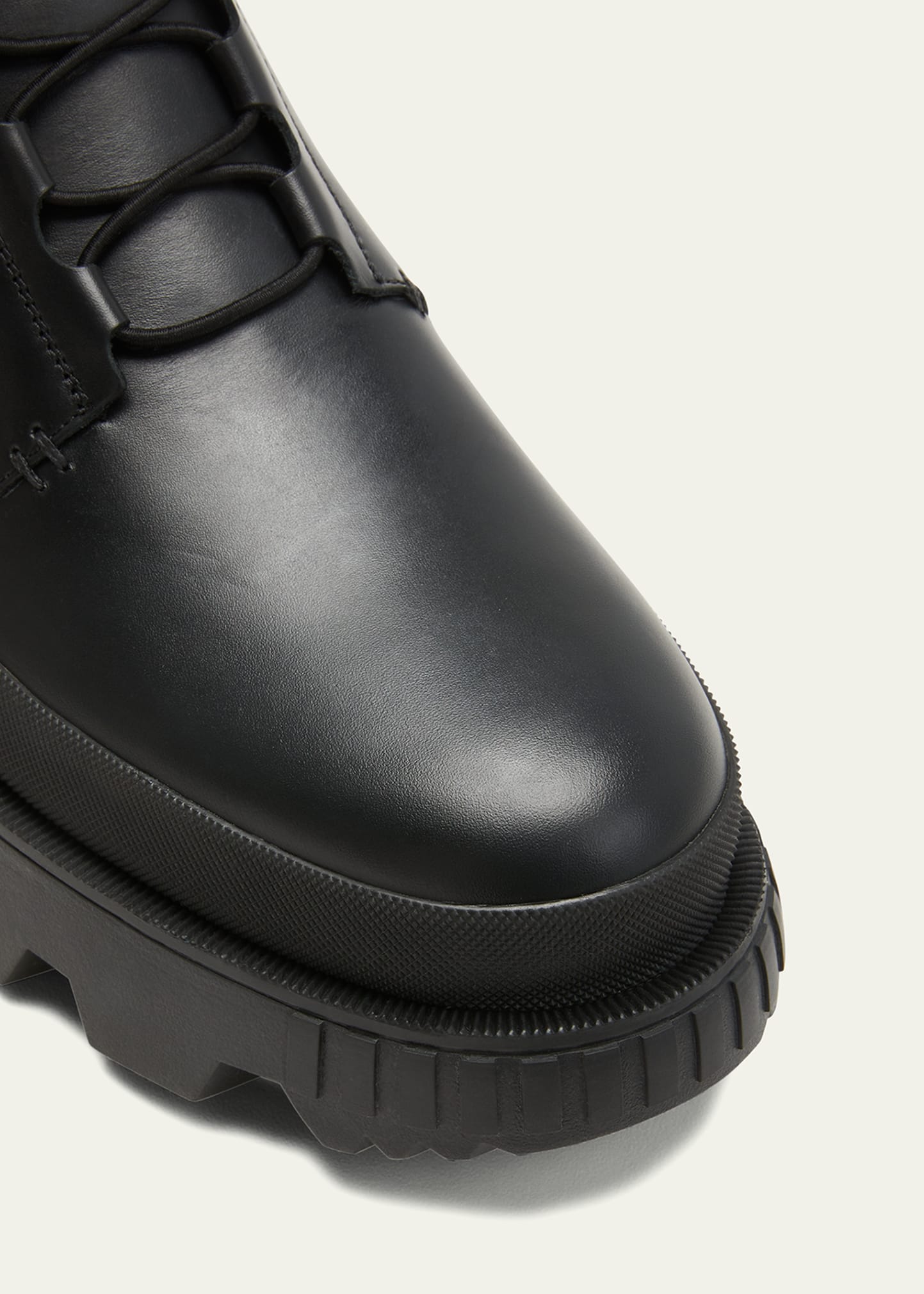 Moncler Men's Vail Leather Zip Ankle Boots - Bergdorf Goodman