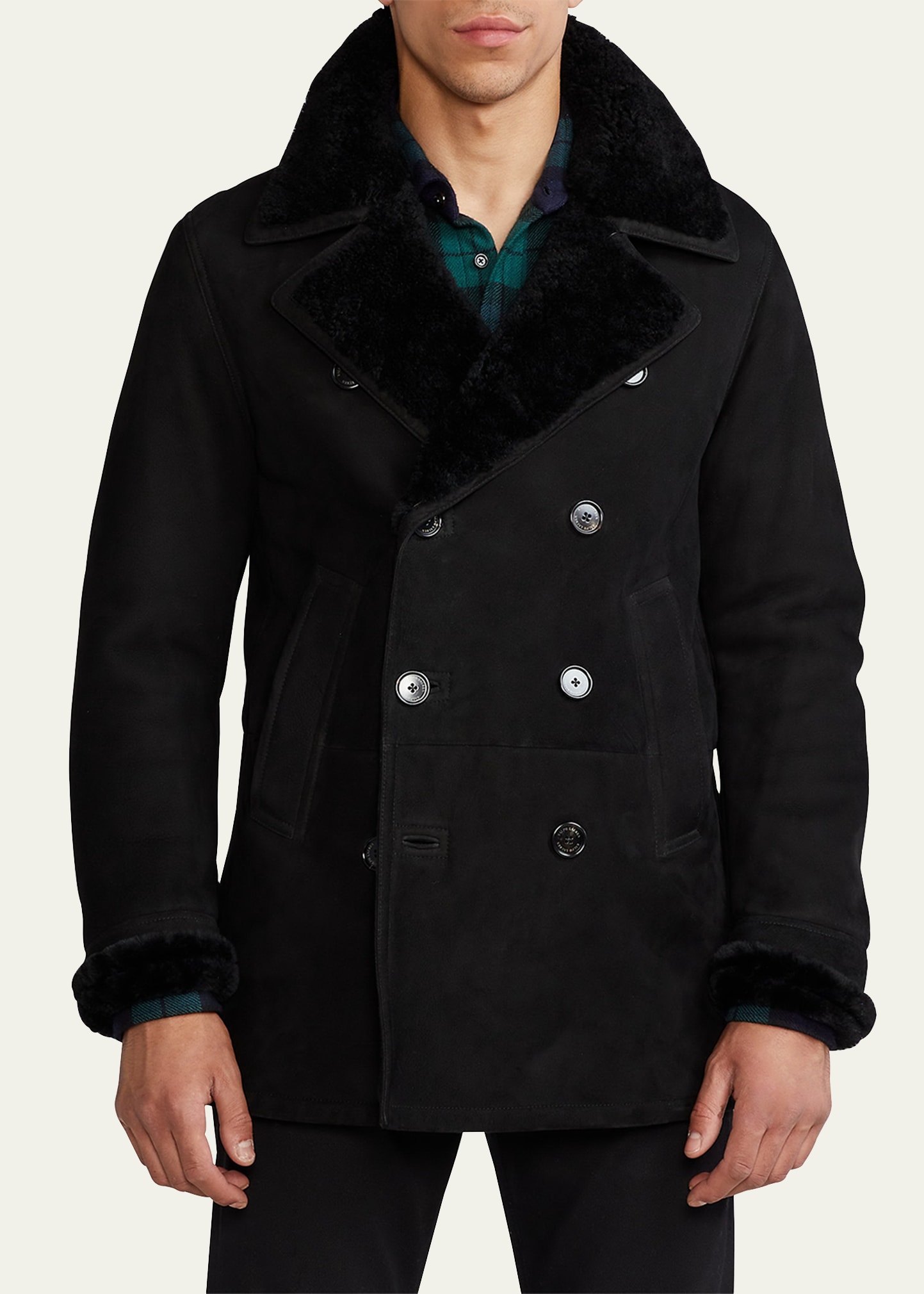 Ralph Lauren Purple Label Men's Fullerton Shearling Peacoat