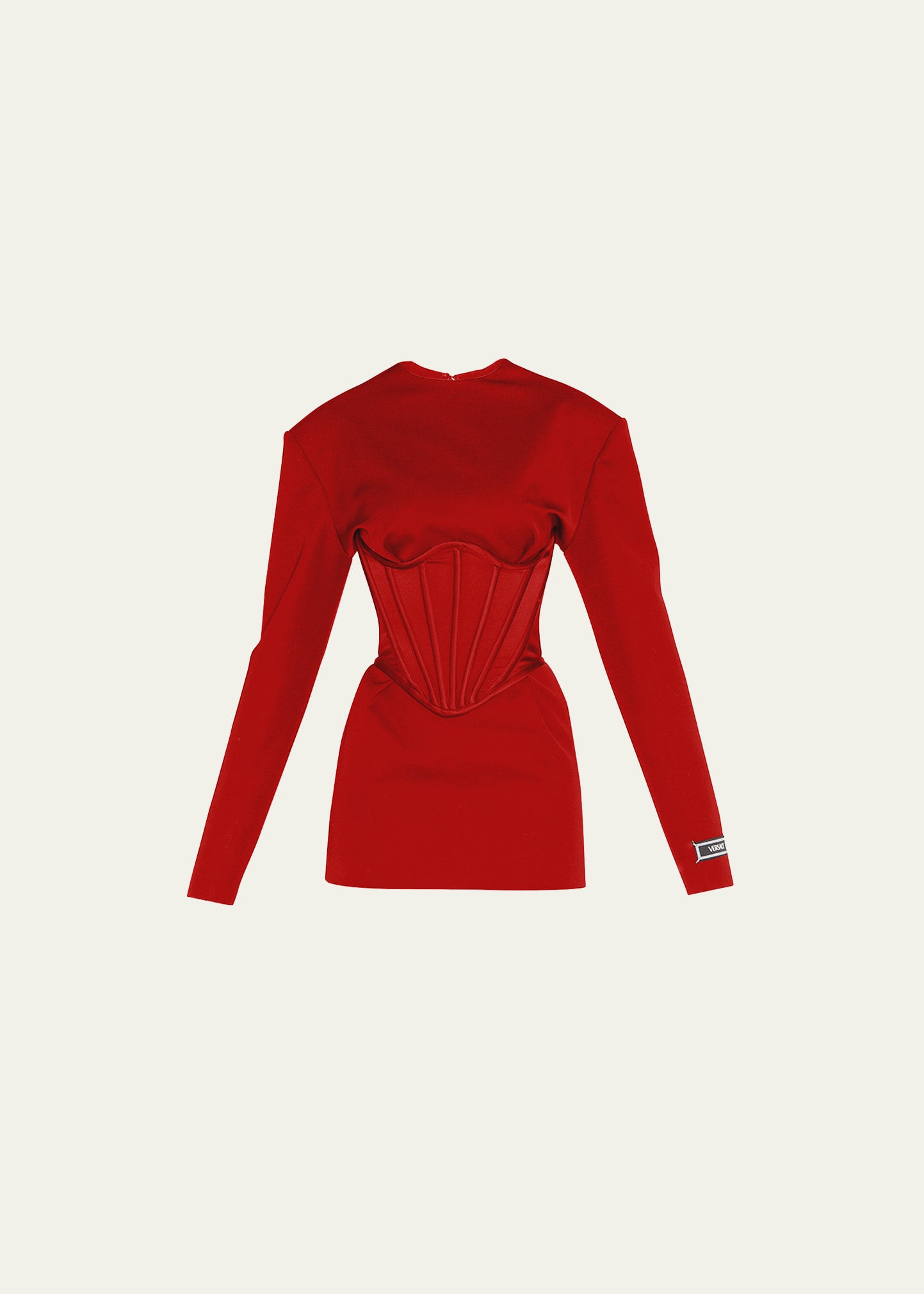 VERSACE ワンピース Wool gabardine minidress956227 Versace Wool Gabardine Corset Mini Dress - Bergdorf Goodman