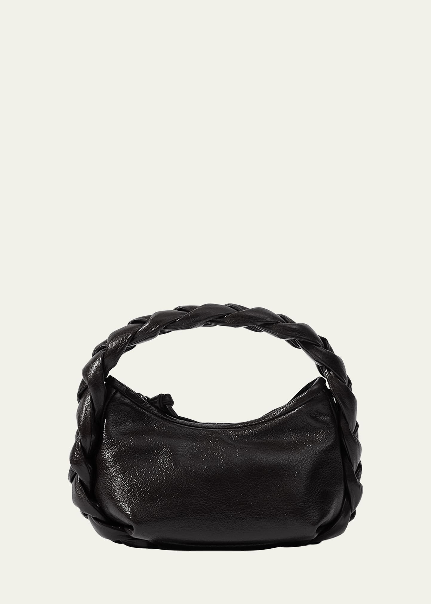 HEREU Espiga Mini Braided Top-Handle Crossbody Bag, Black - Bergdorf Goodman