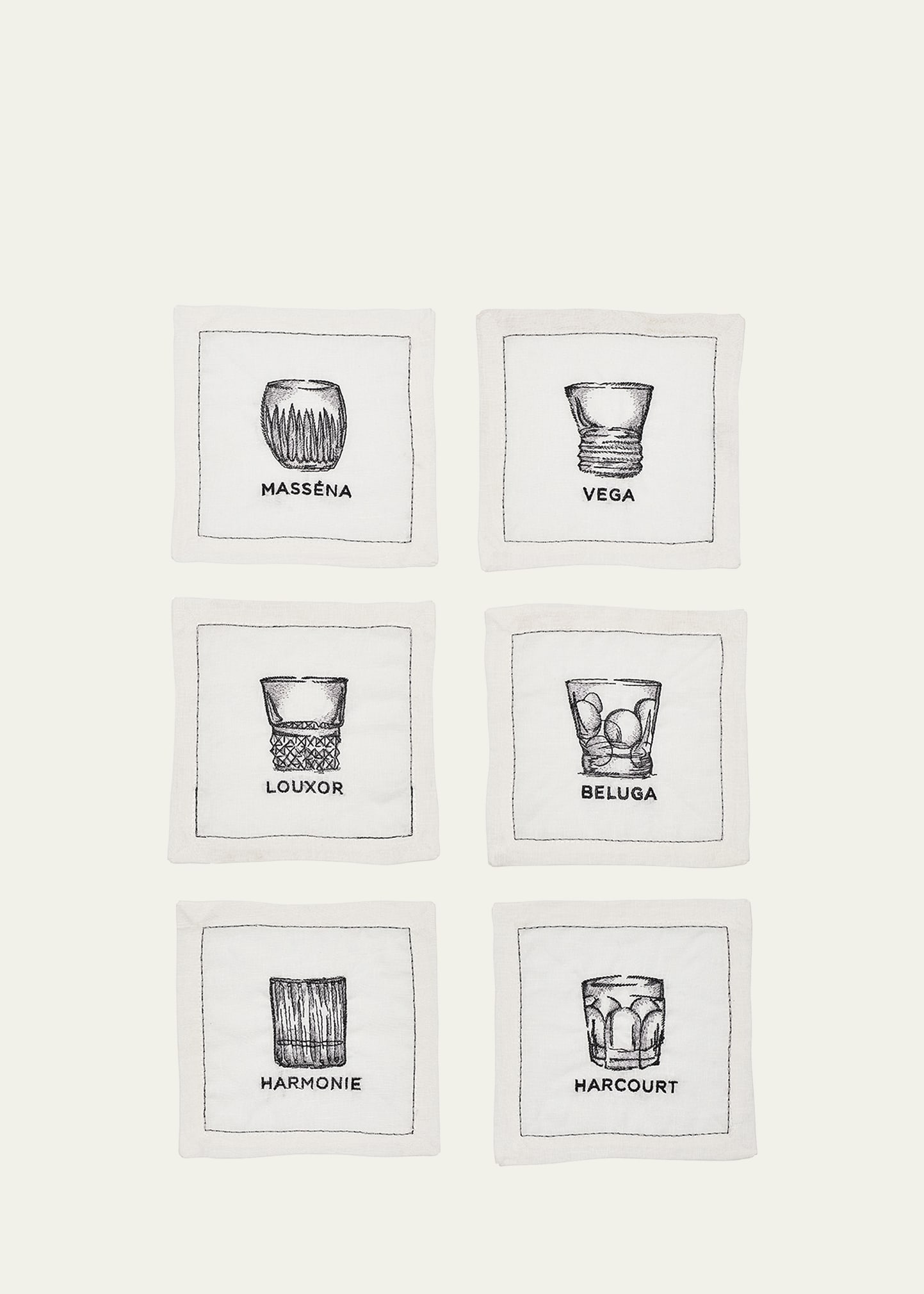 Cocktails Cocktail Napkins, Set of 6