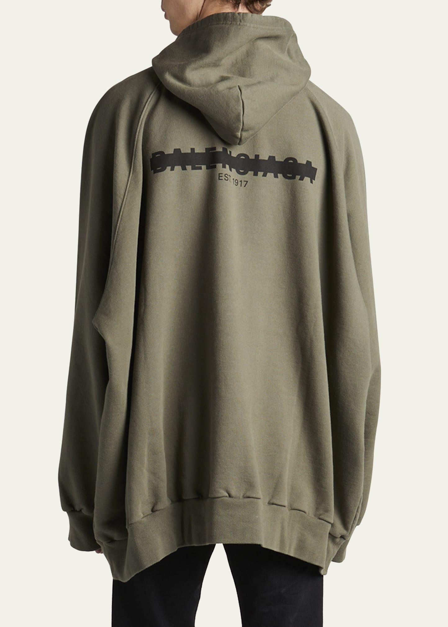 Balenciaga Men's Strike 1917 Logo Oversized Hoodie