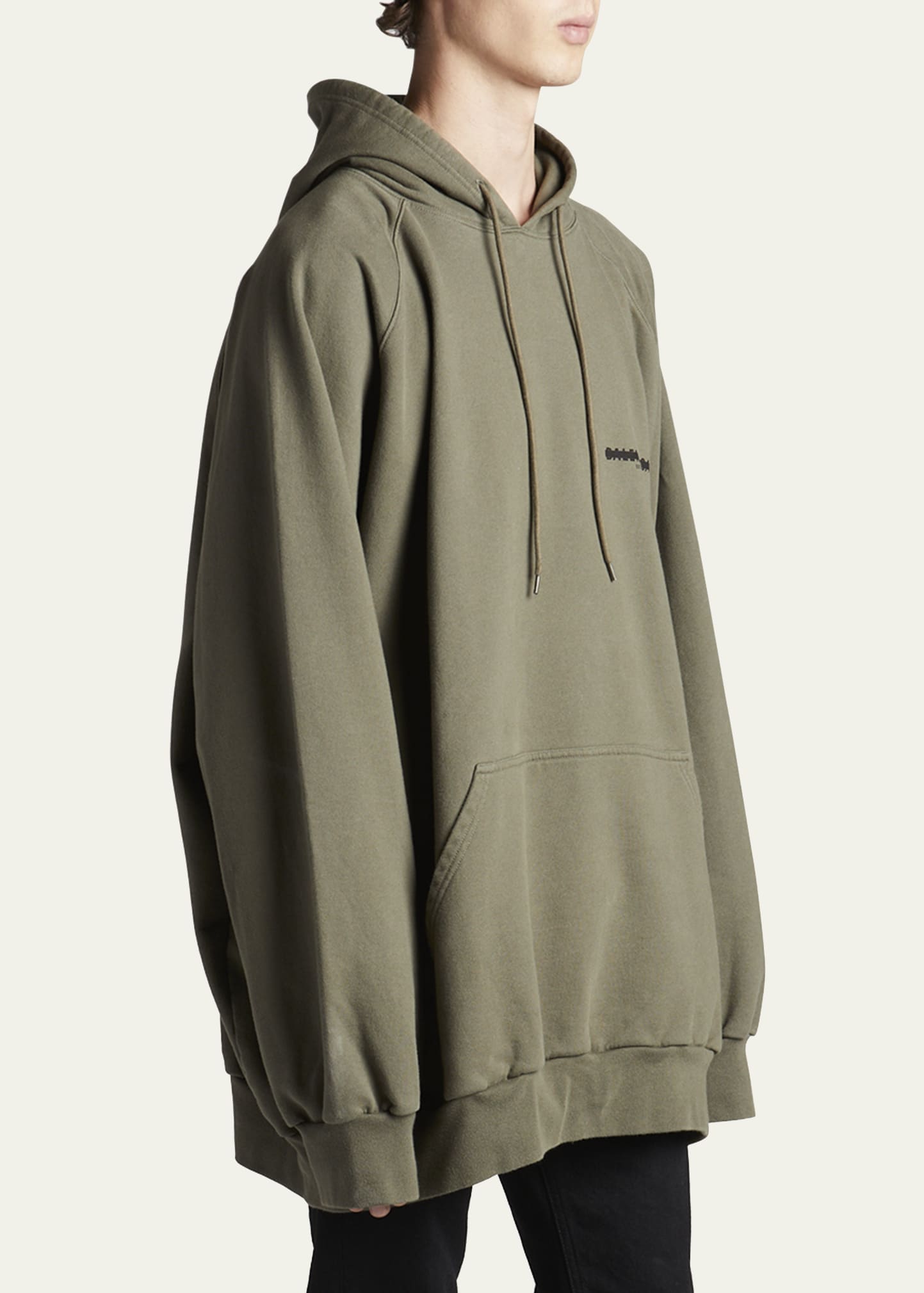 bigskygo76　0112 Balenciaga Men's Strike 1917 Logo Oversized Hoodie