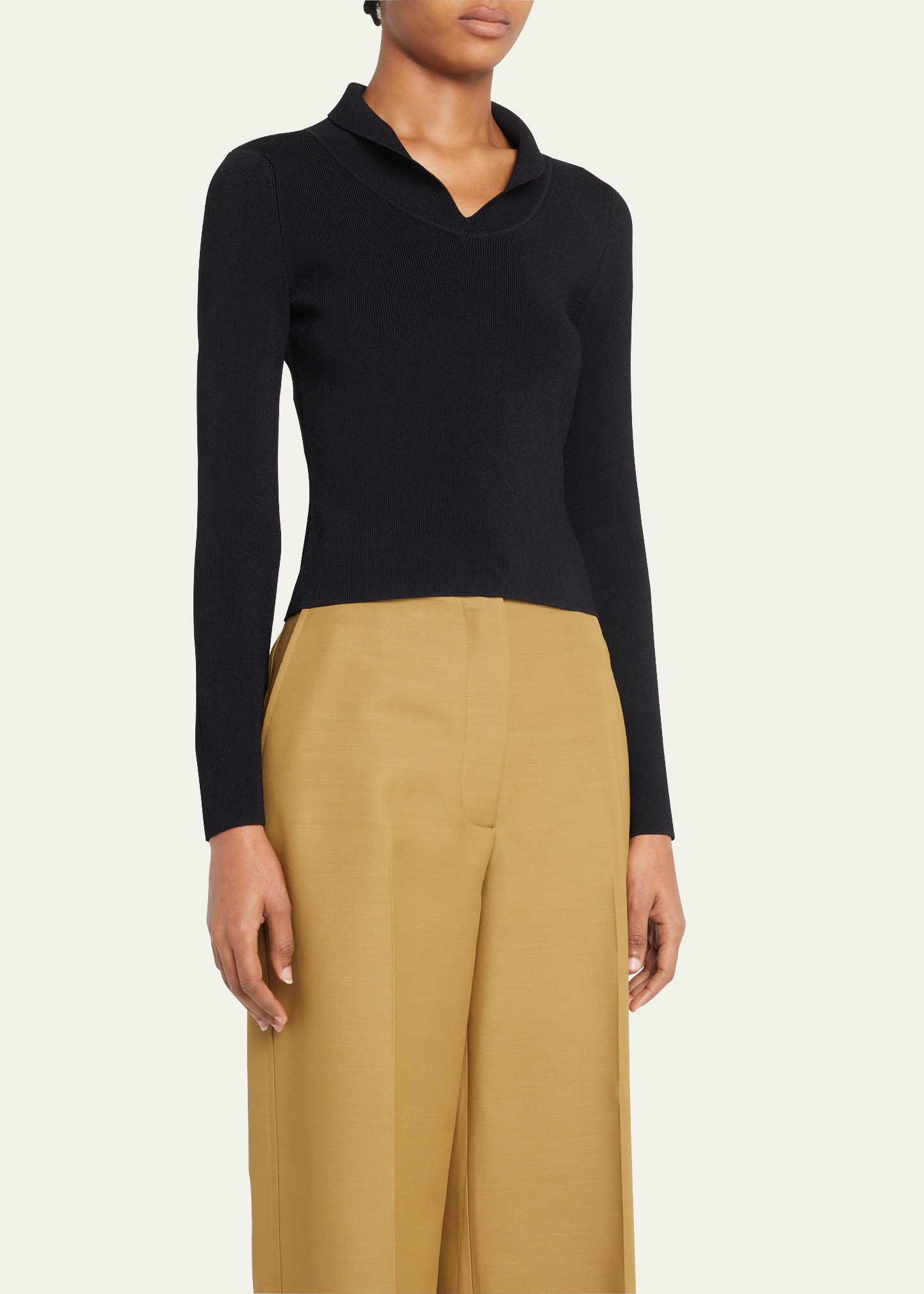 Khaite Kleo Crop Knit Top - Bergdorf Goodman
