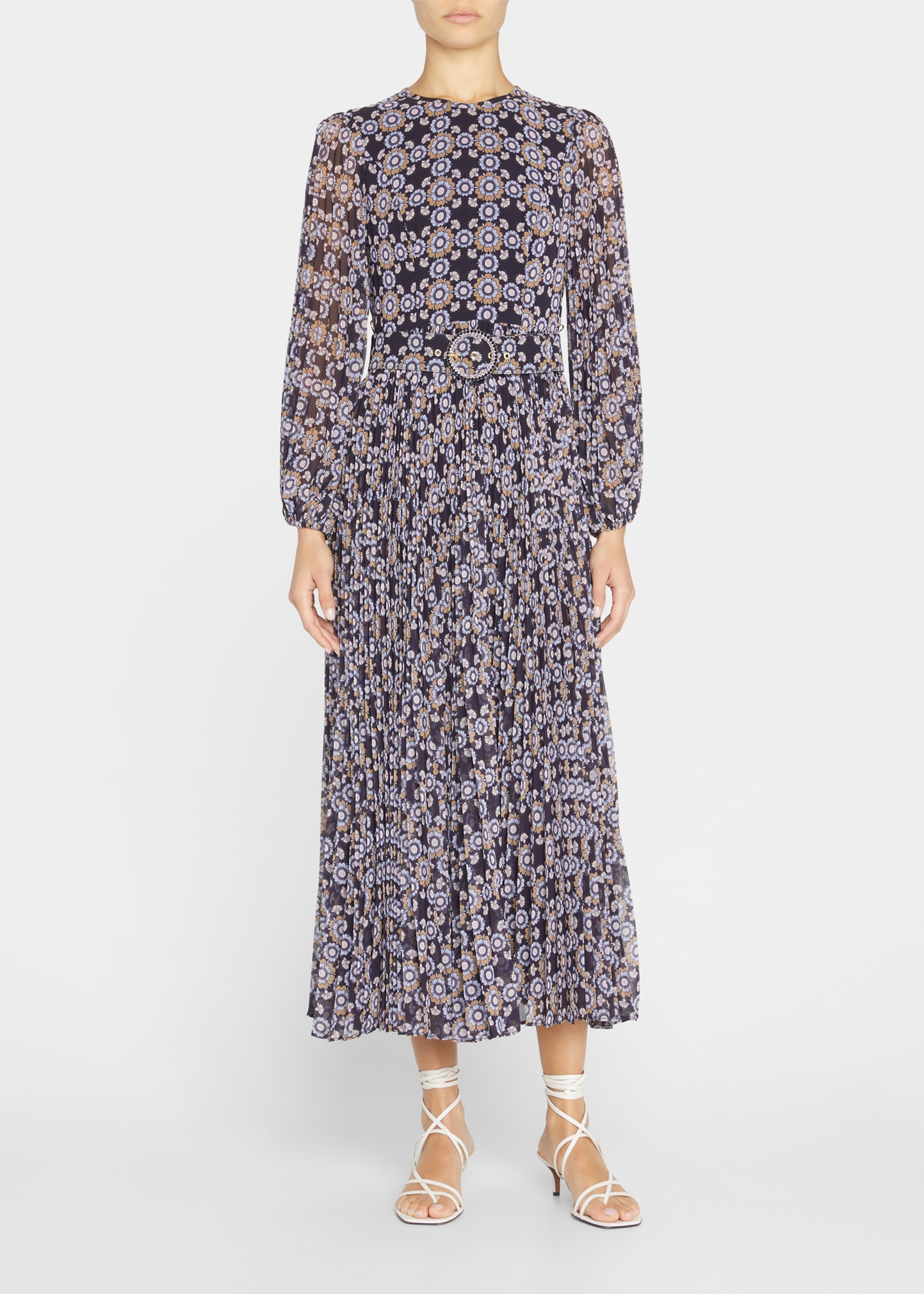 open lace back dress Zimmermann Sunray Pleated Dress
