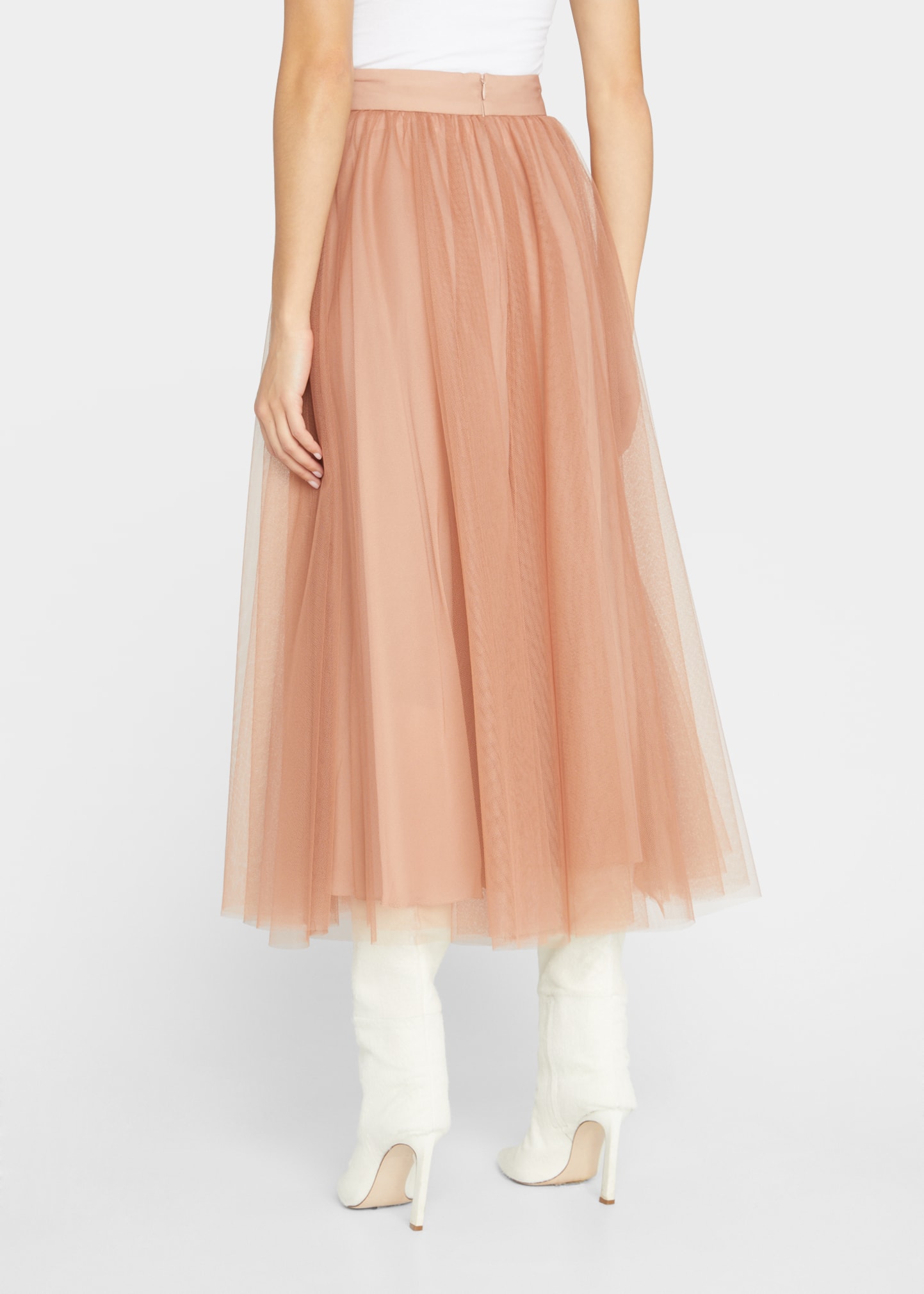 Zimmermann Tulle Pleated Midi Skirt - Bergdorf Goodman
