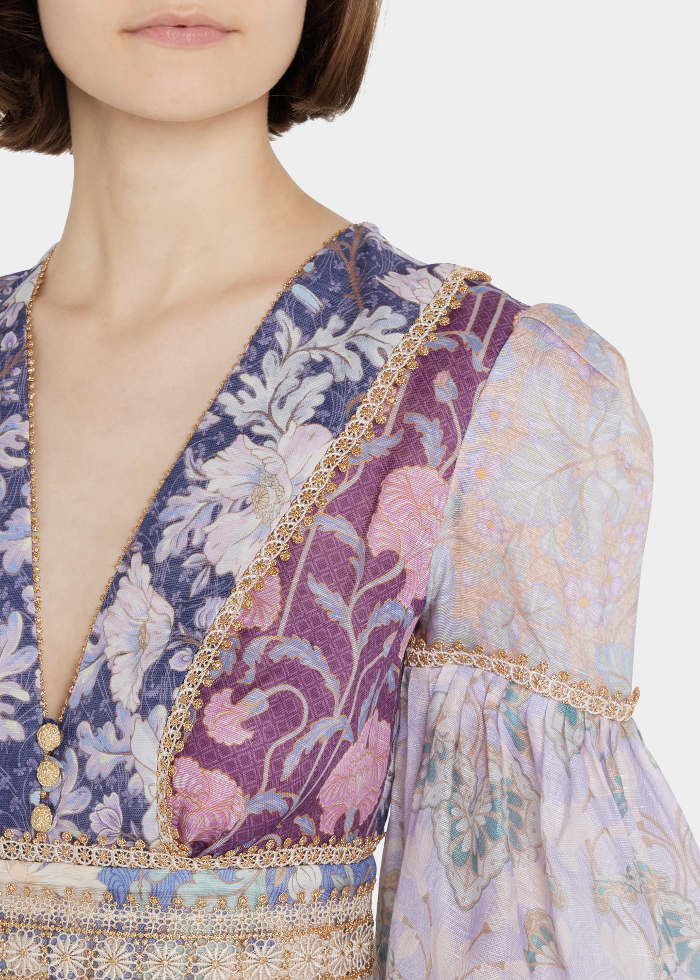 Zimmermann Celestial Lace Panelled Mini Dress - Bergdorf Goodman