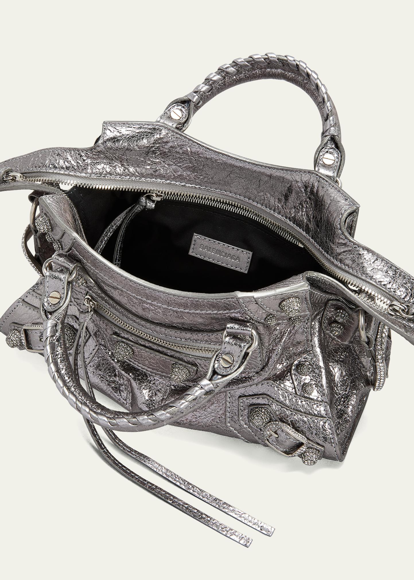 Balenciaga Neo Cagole XS Metallic Strass Top-Handle Bag - Bergdorf