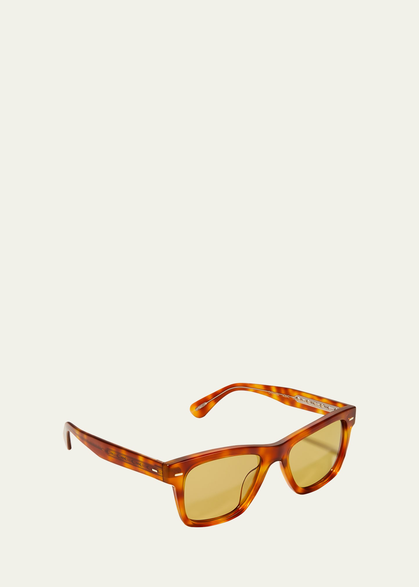 Brunello Cucinelli & Oliver Peoples Semi-Transparent Havana Square Acetate  Sunglasses - Bergdorf Goodman