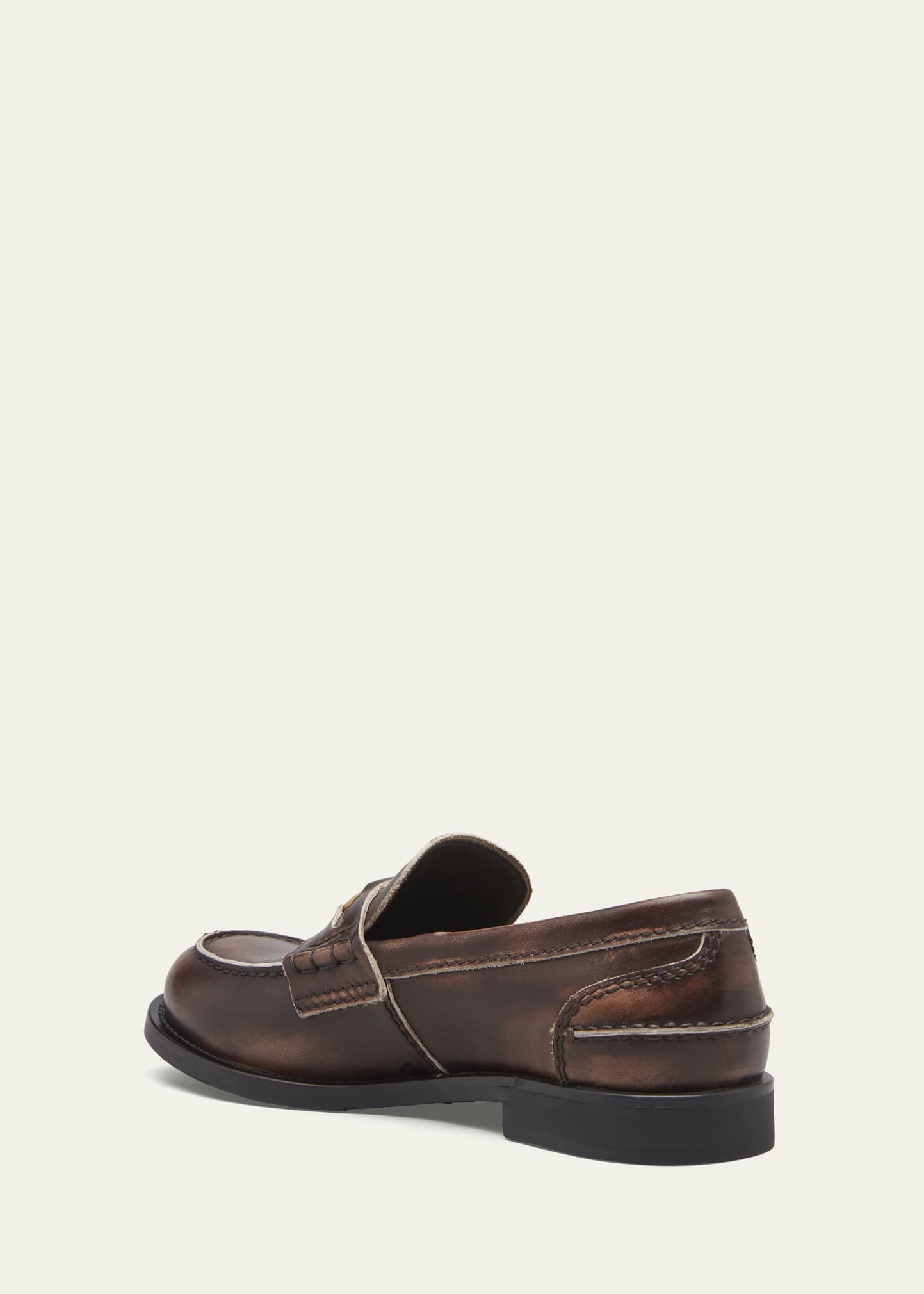 Miu Miu Leather Coin Penny Loafers - Bergdorf Goodman