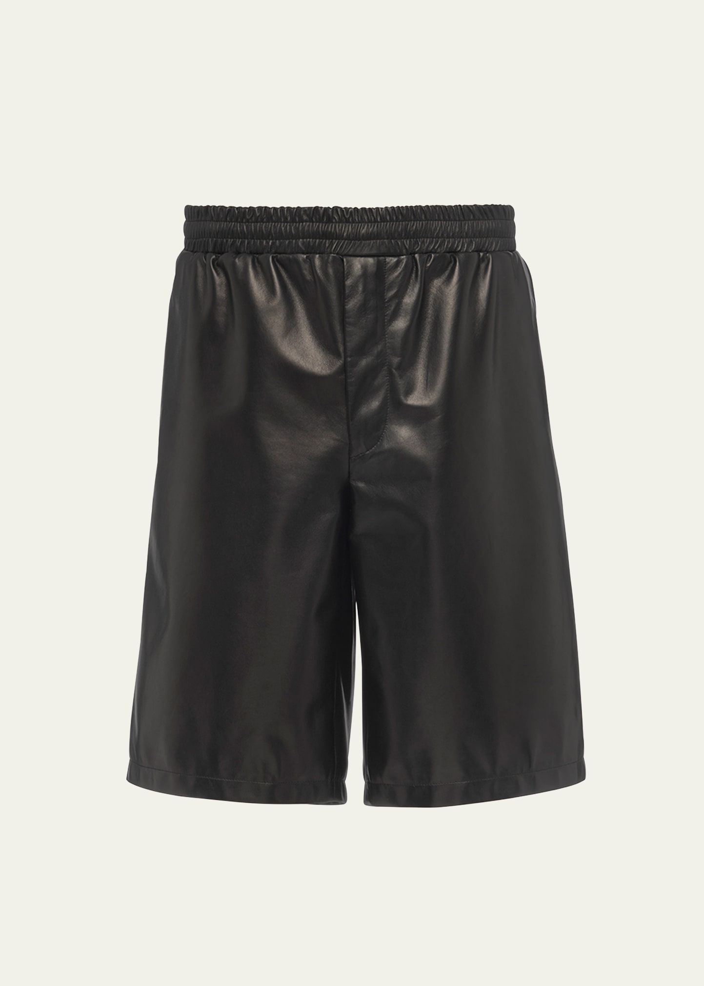 Prada Men's Napa Leather Bermuda Shorts