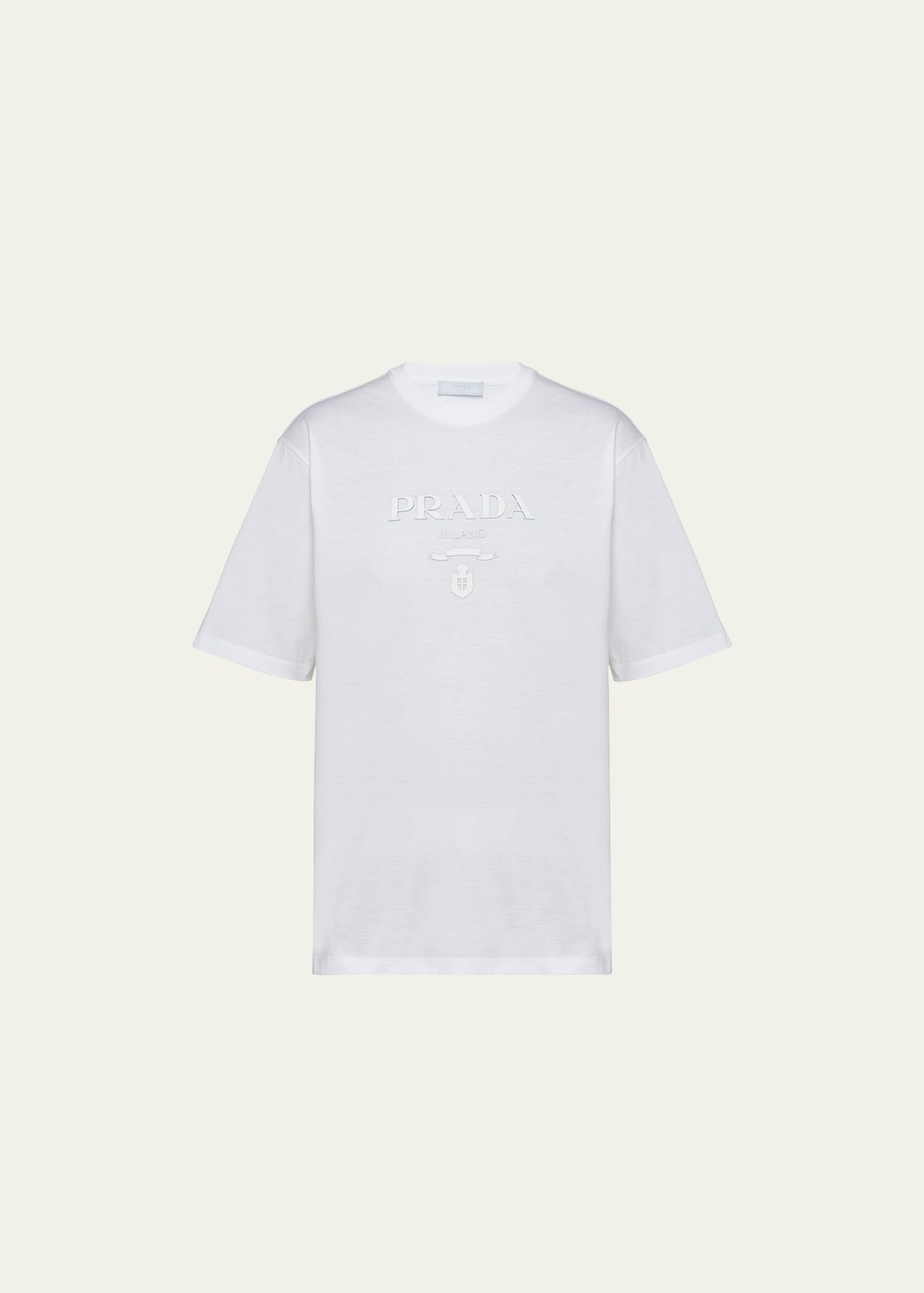 Prada Men's Silicone-Logo Boxy T-Shirt - Bergdorf Goodman