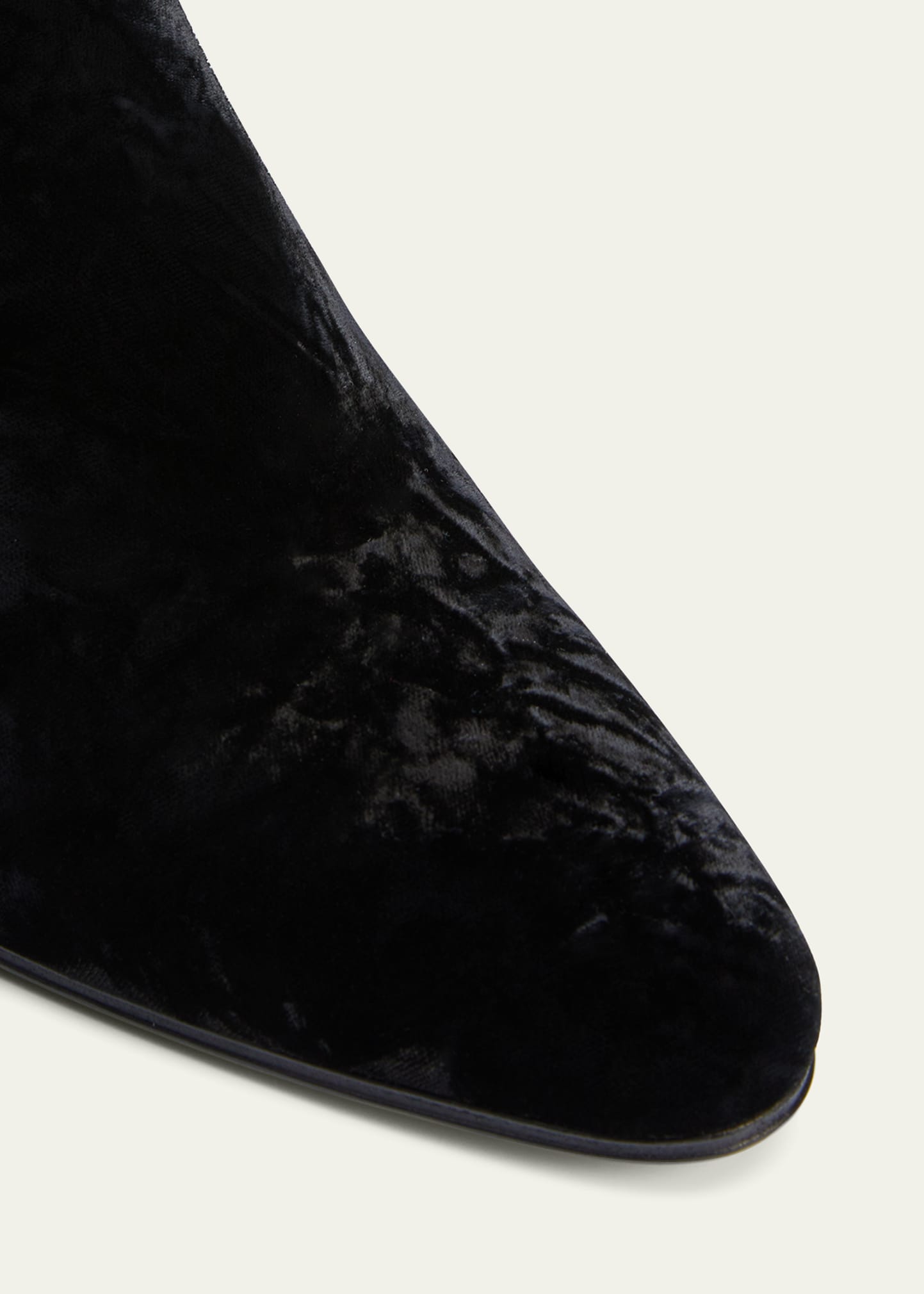 Saint Laurent Men's Vassili Velvet Zip Ankle Boots - Bergdorf Goodman