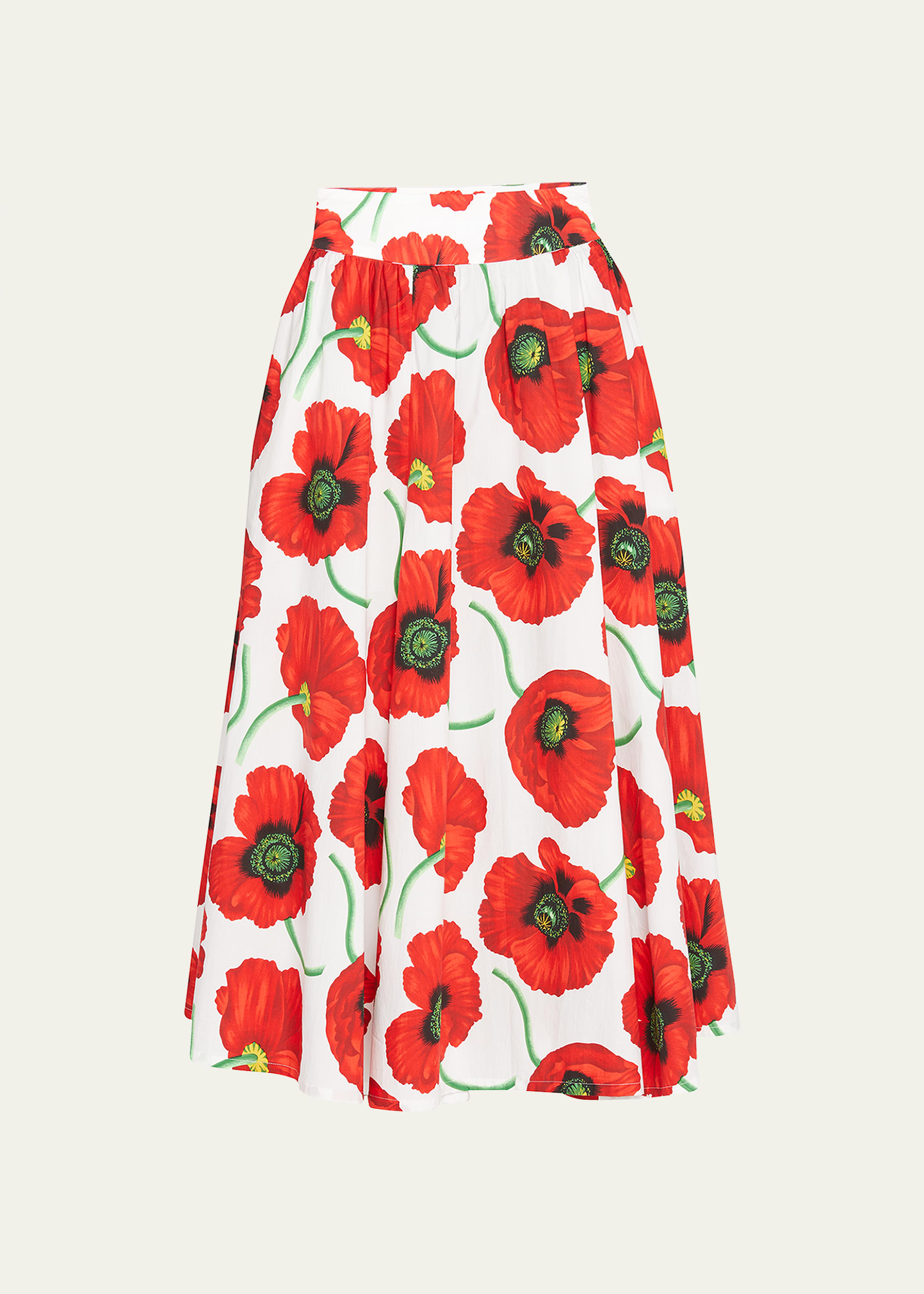 Kenzo Poppy Printed Midi Skirt - Bergdorf Goodman