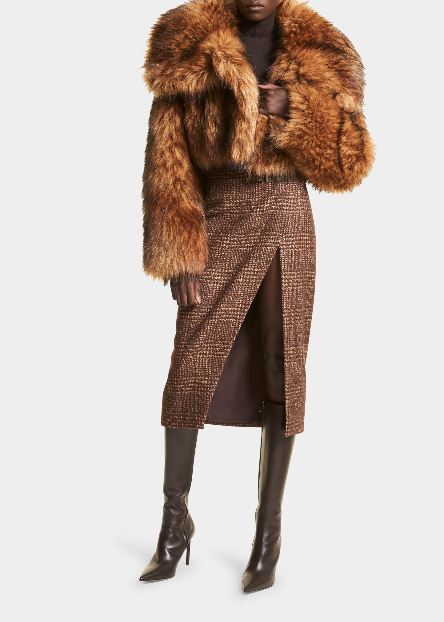 Michael Kors Collection Faux Fur Crop Jacket - Bergdorf Goodman