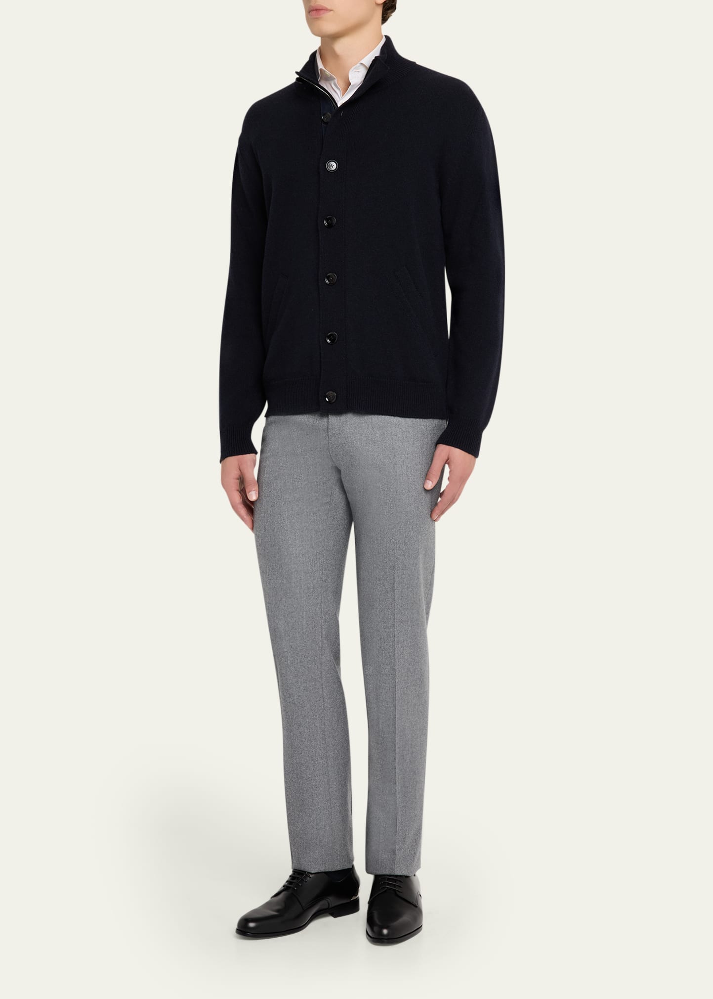 Brioni Men's Full-Zip Cashmere Cardigan Sweater - Bergdorf Goodman