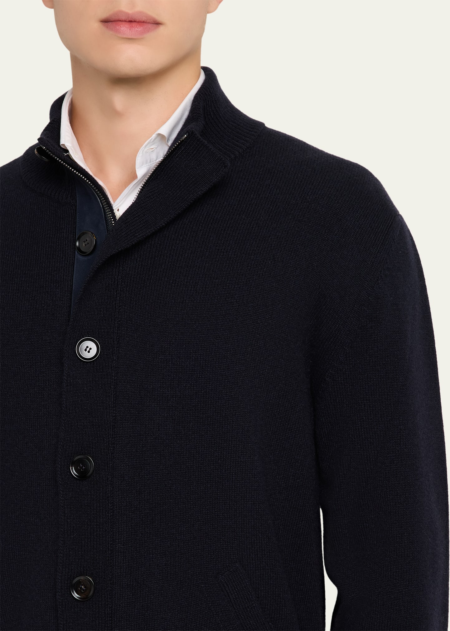 Brioni Men's Full-Zip Cashmere Cardigan Sweater - Bergdorf Goodman