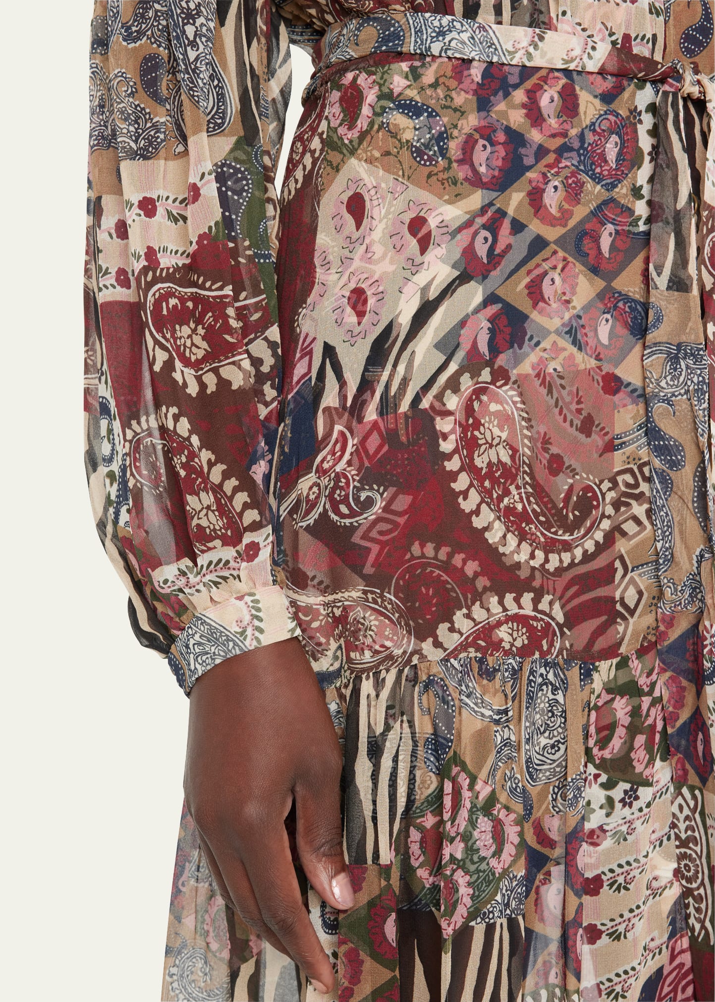 veronica beard isra silk dress NEW Veronica Beard Isra Multi-Print Silk Maxi Dress in multi- size 6