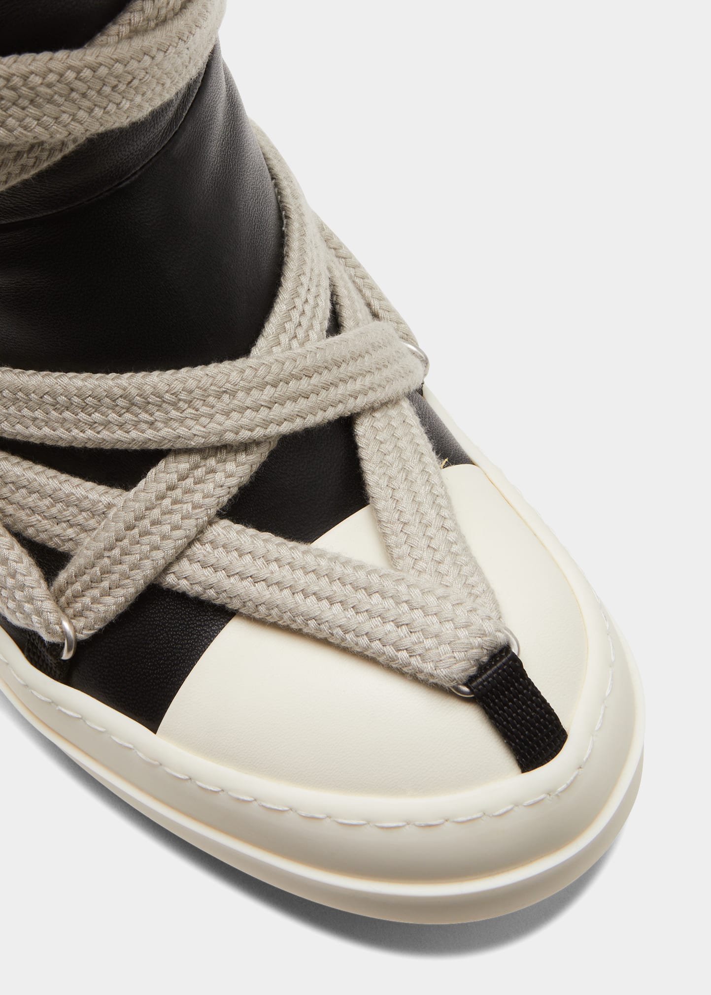 Rick Owens Men's Jumbo Megalace Leather Puffer Boots - Bergdorf