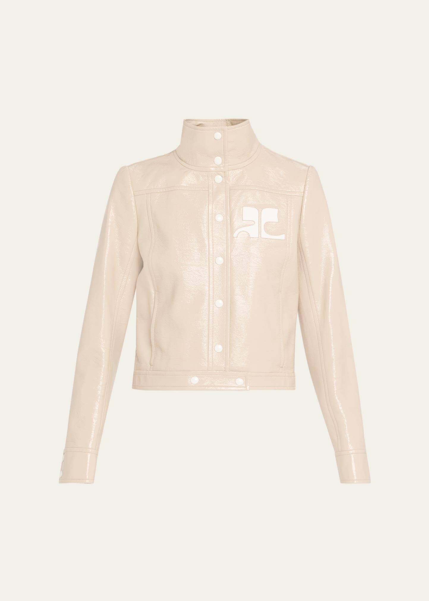 Courreges Textured Vinyl Crop Jacket - Bergdorf Goodman
