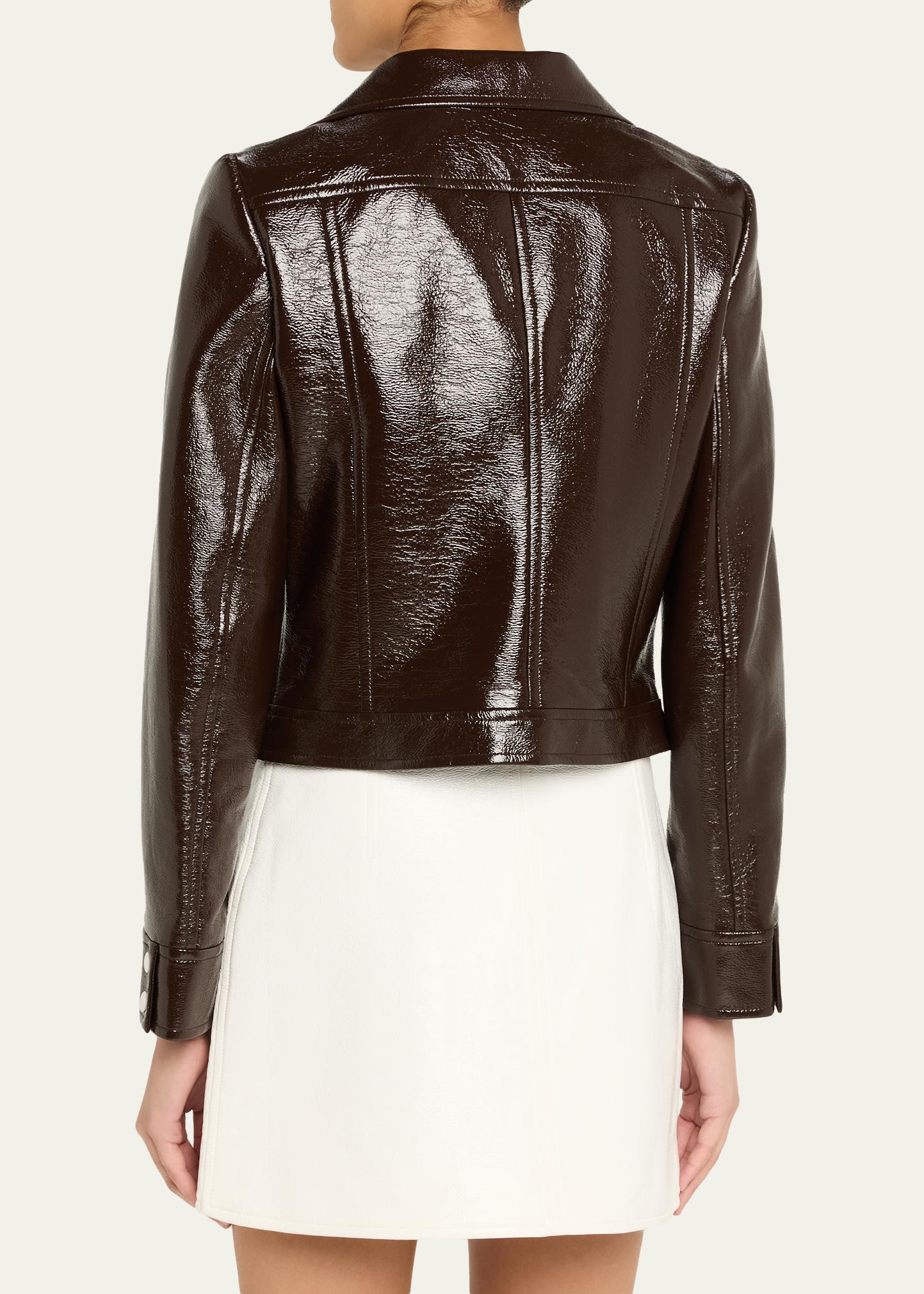 Courreges Textured Vinyl Crop Jacket - Bergdorf Goodman