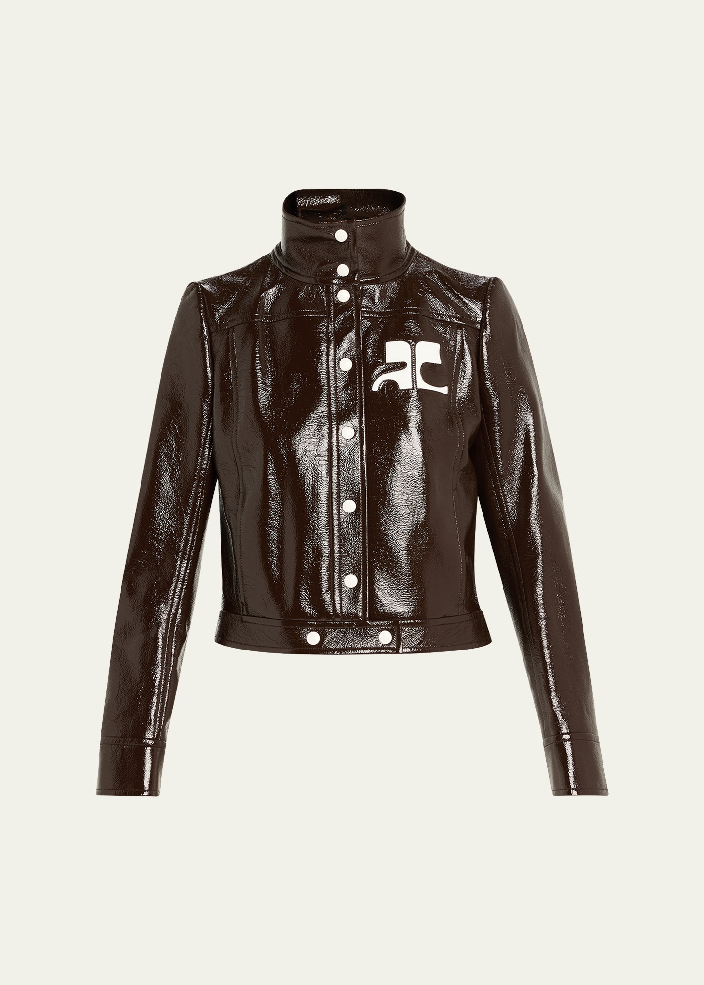 Courreges Textured Vinyl Crop Jacket - Bergdorf Goodman