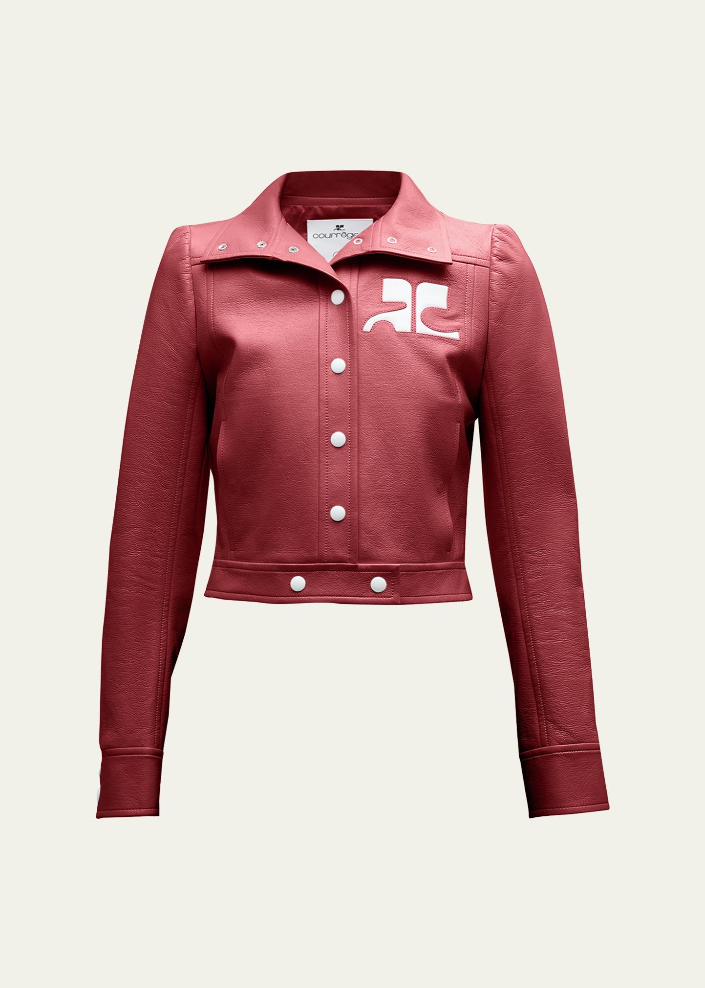 Courreges Textured Vinyl Crop Jacket - Bergdorf Goodman