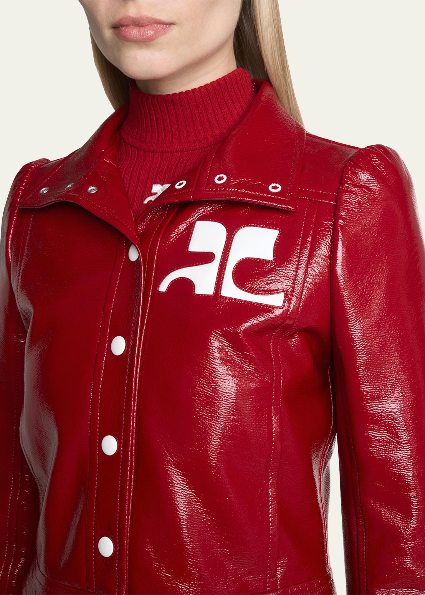 Courreges Textured Vinyl Crop Jacket - Bergdorf Goodman