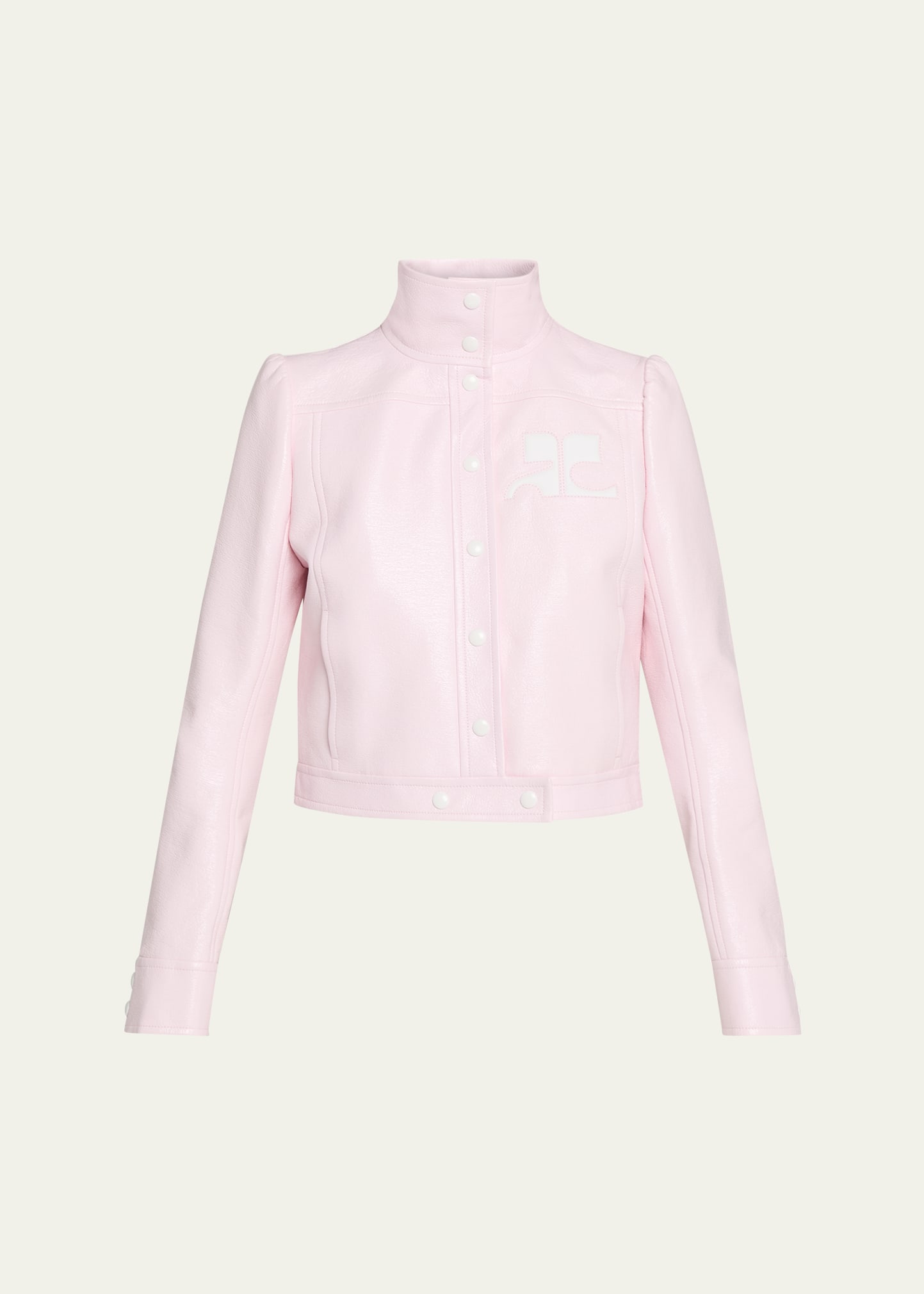 Courreges Textured Vinyl Crop Jacket - Bergdorf Goodman