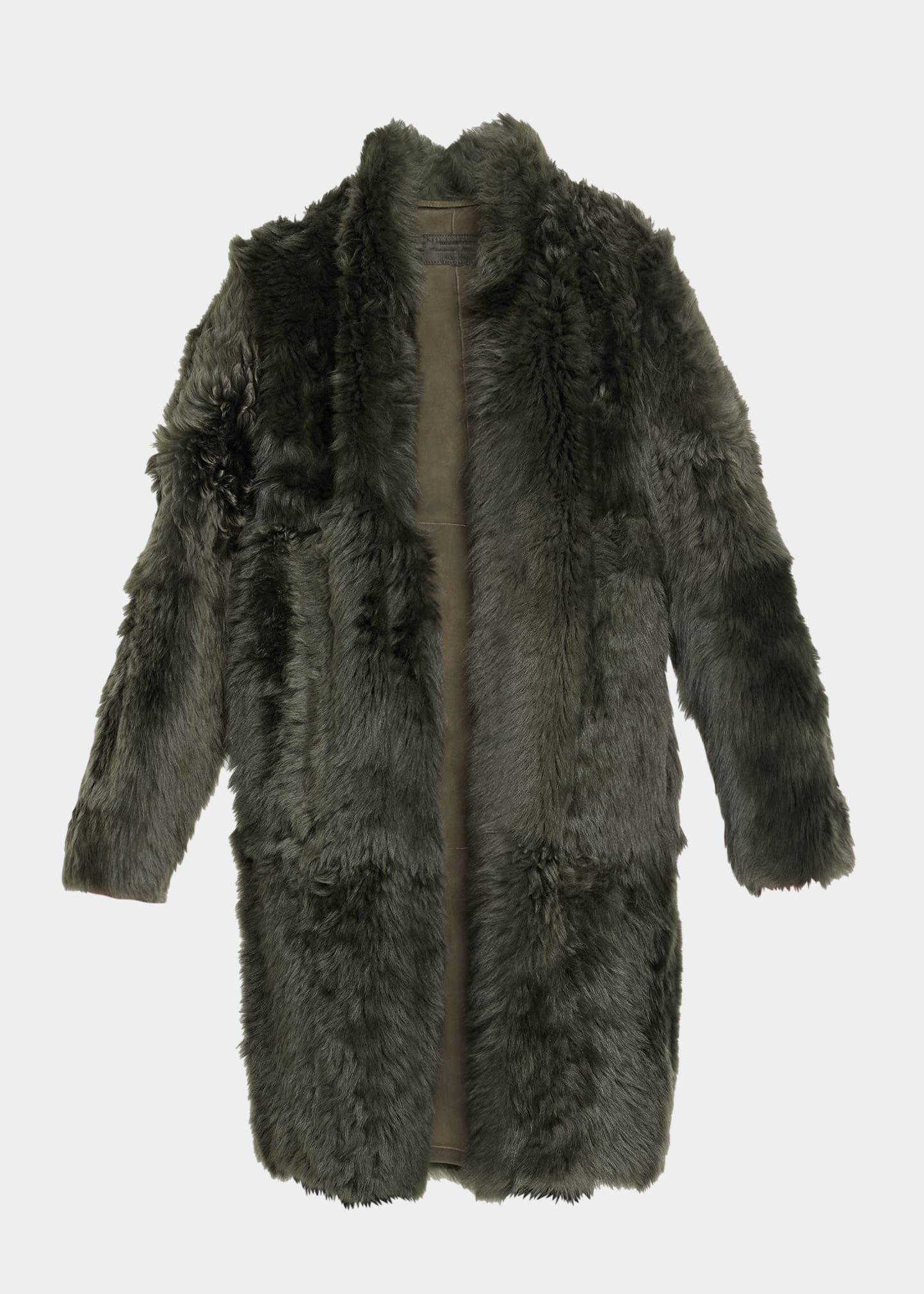 NILI LOTAN ニリロータン レオパード柄 ロングコート サイズ0 秋冬 Nili Lotan Roxanne Shawl-Collar Curly Lamb Shearling Coat