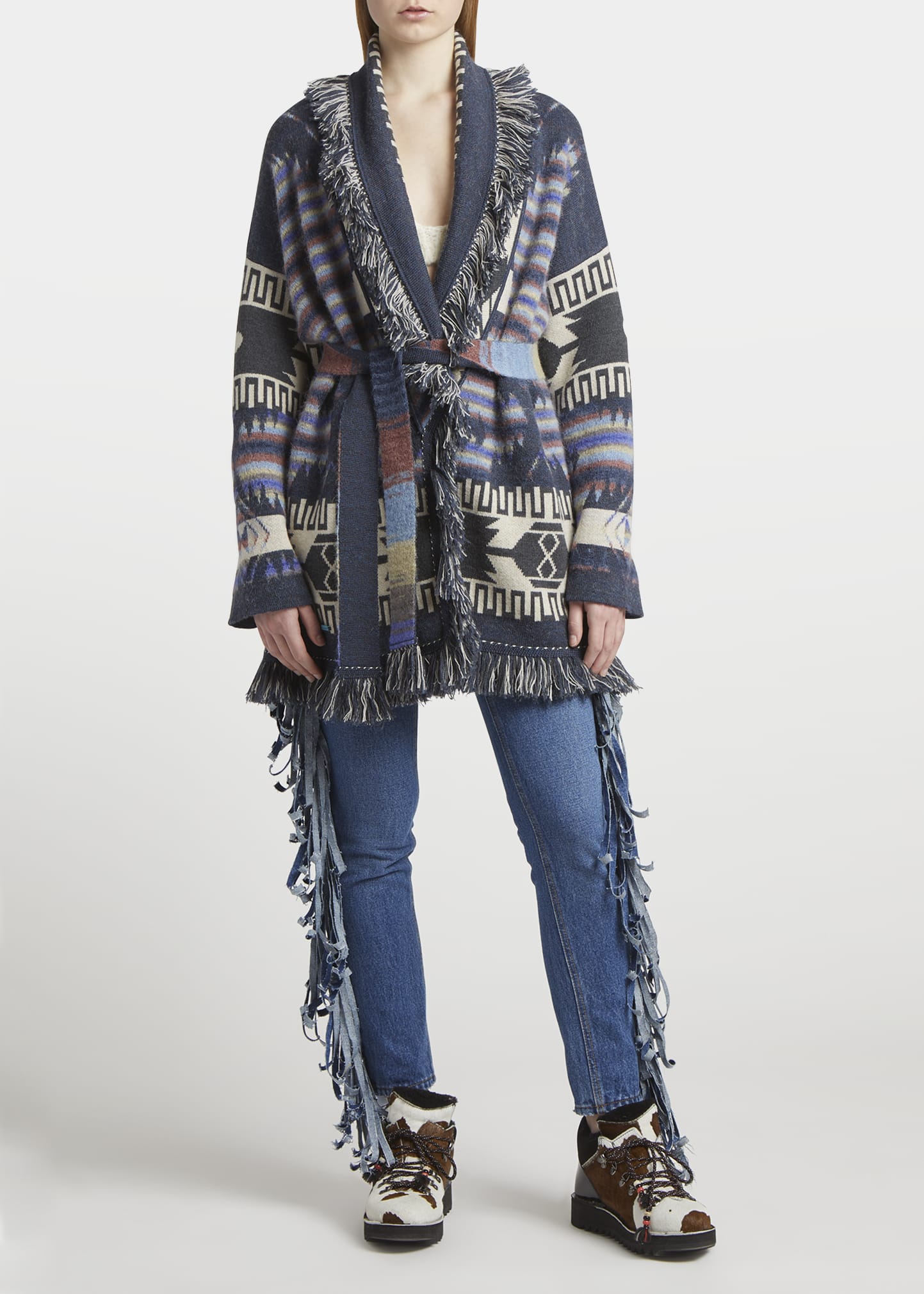 Alanui Chasing The Midnight Sun Belted Cardigan - Bergdorf Goodman