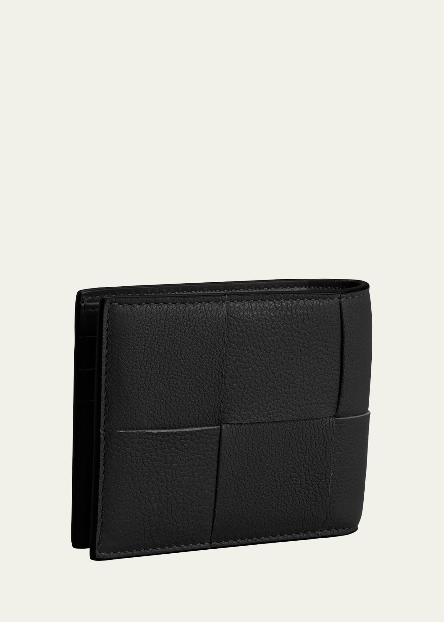 【関税&送料込】Bottega Veneta Black Intrecciato Wallet Intrecciato bifold leather wallet in black - Bottega Veneta