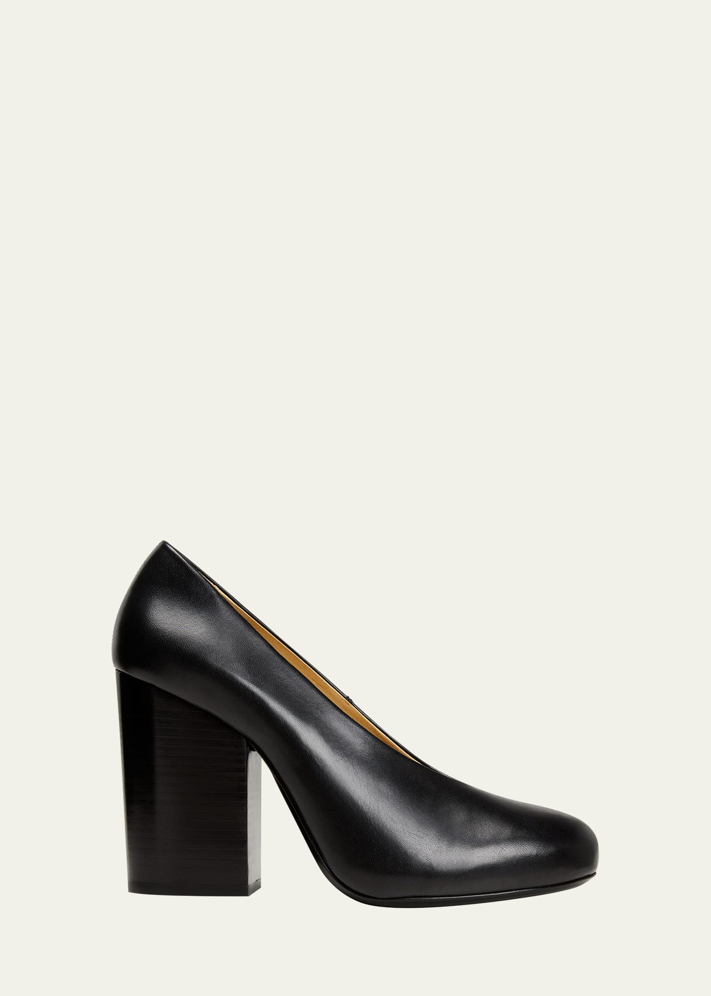 LEMAIRE Leather Block-Heel Pumps
