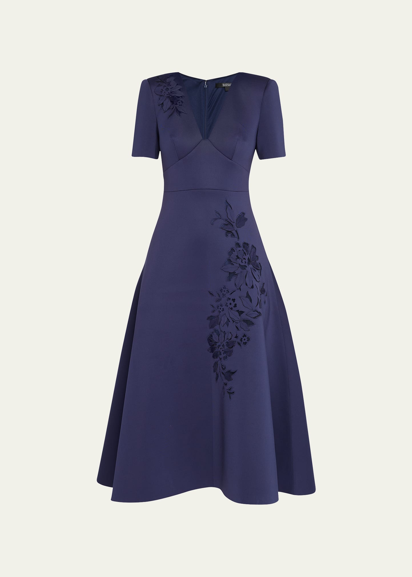 badgley mischka laser cut dress Badgley Mischka Butterfly Scuba Cocktail Dress