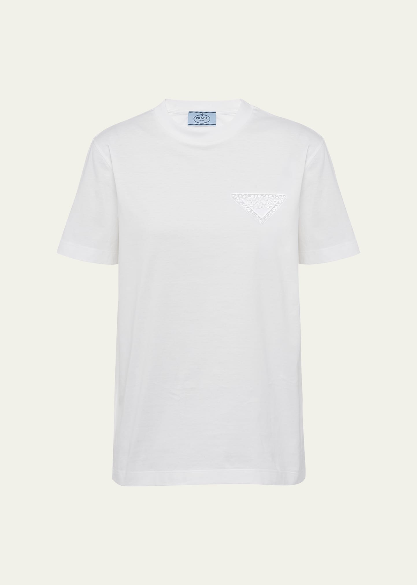 Prada Men's Silicone-Logo Boxy T-Shirt - Bergdorf Goodman