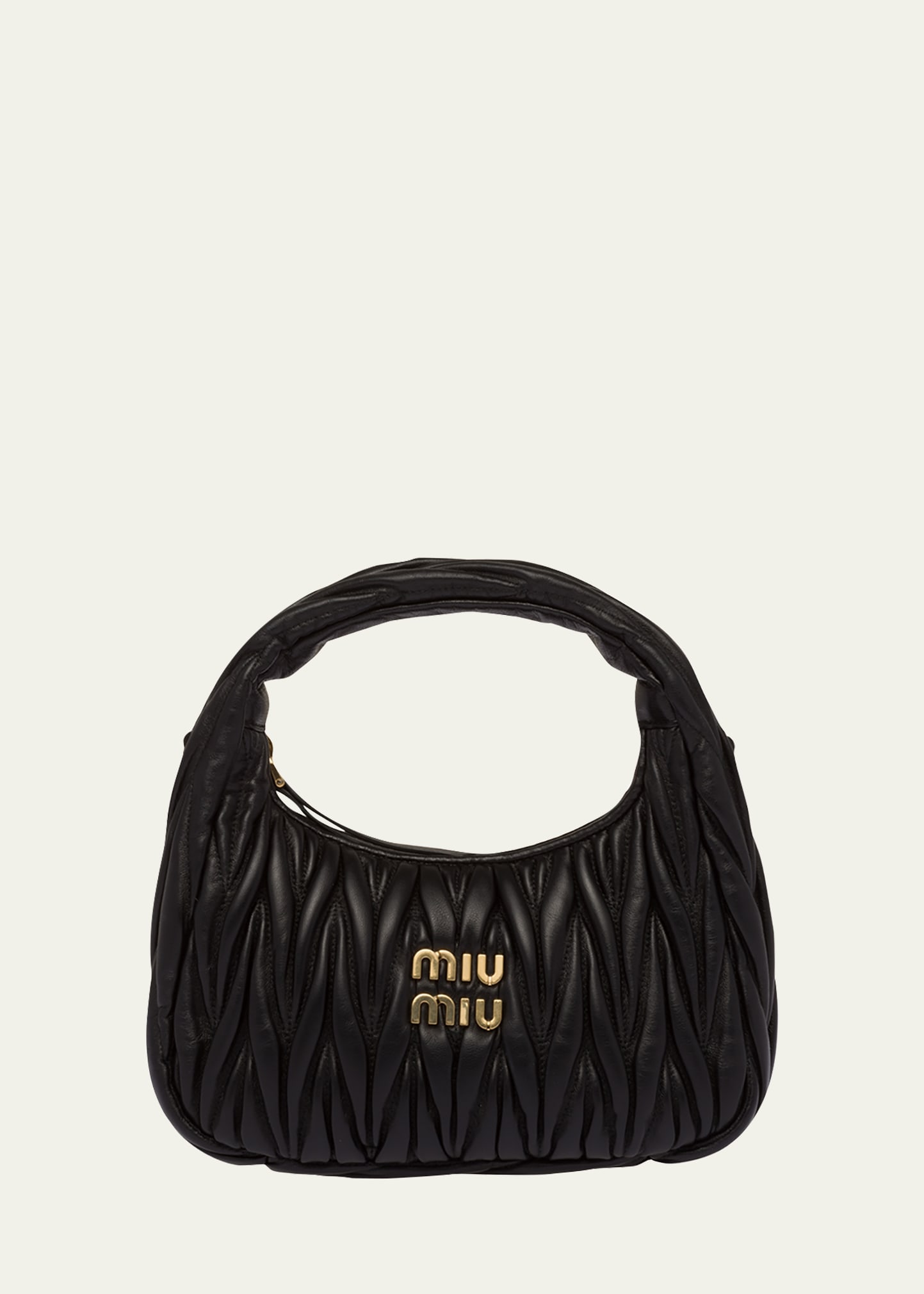 Matelasse Quilted Top Handle Hobo Bag
