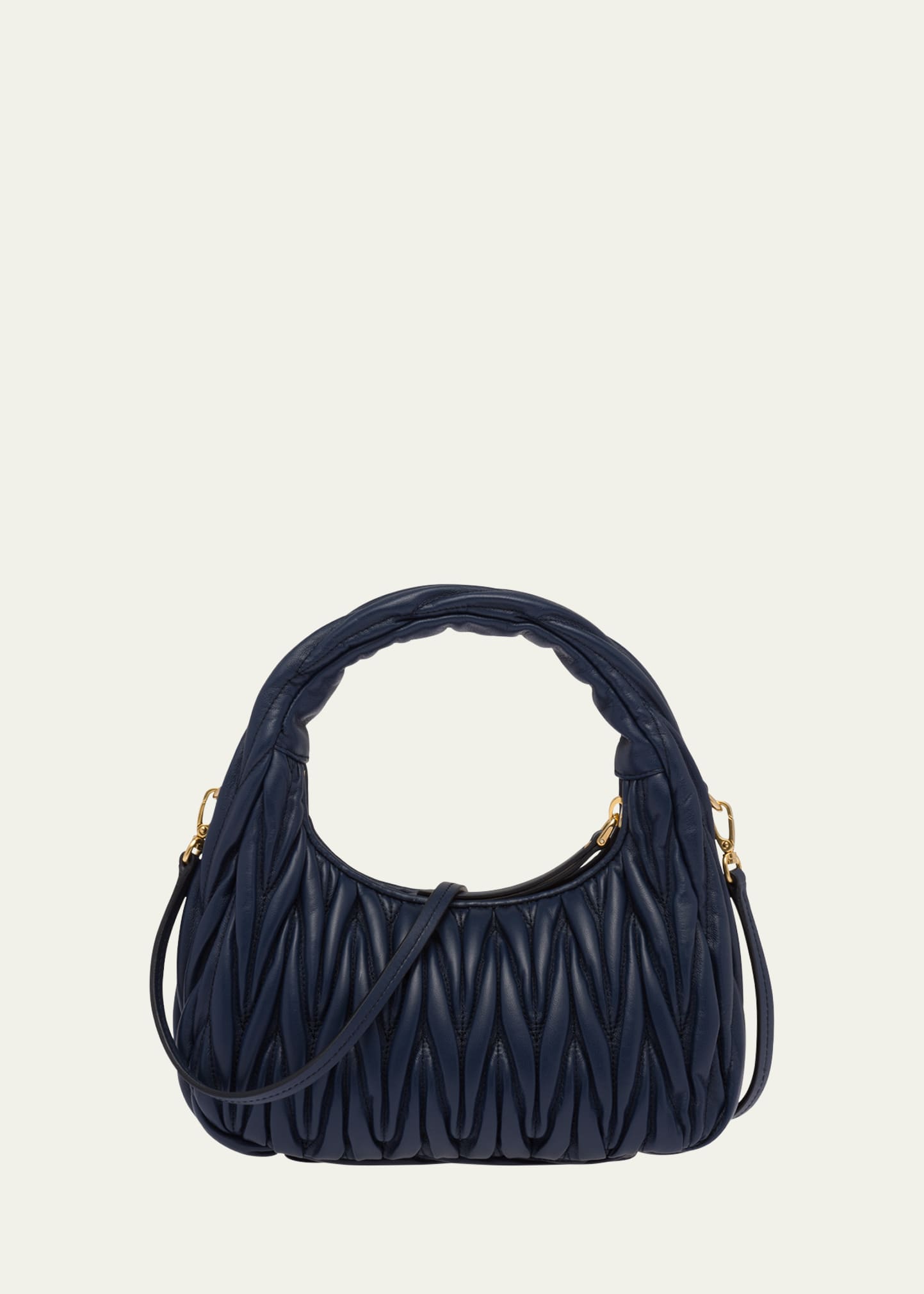 Miu Miu Matelasse Quilted Top Handle Hobo Bag - Bergdorf Goodman