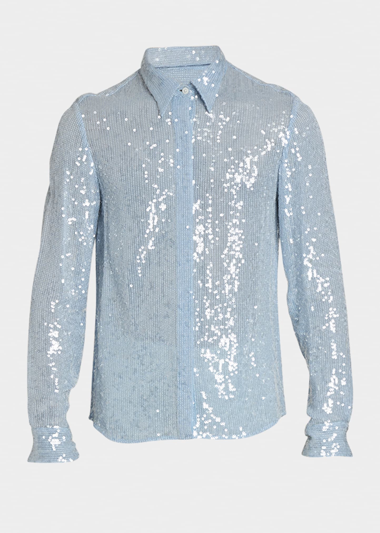 Dries Van Noten Men's Carvie Sequin Dress Shirt - Bergdorf Goodman