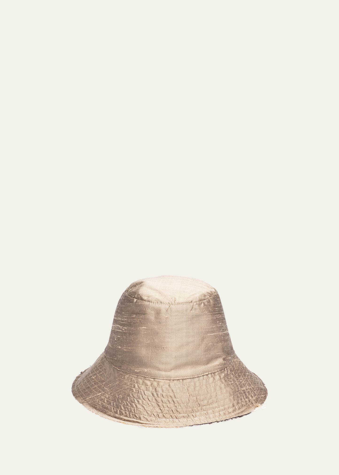 Eugenia Kim Toby Reverible Silk Hat Meet the Margaret satin turban headband- the perfect hair  main image 4