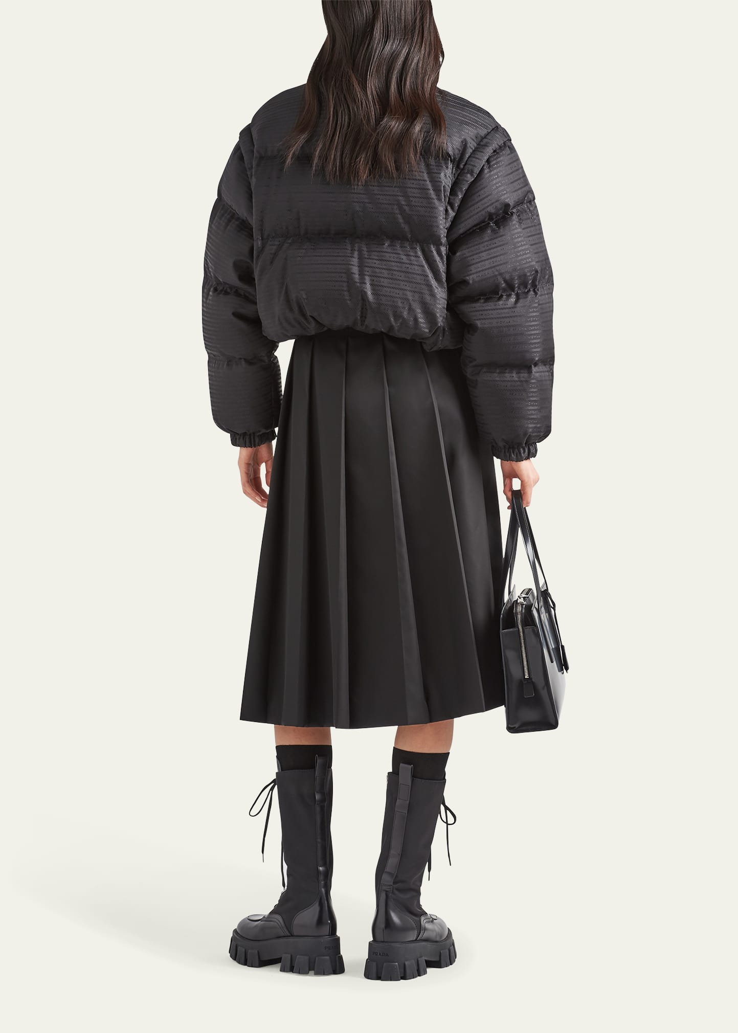 PRADA プラダ クロップド ポプリン ジャケット P539O_1BMS 24SS】新作 クロップド ポプリン ジャケット ◇プラダ◇人気