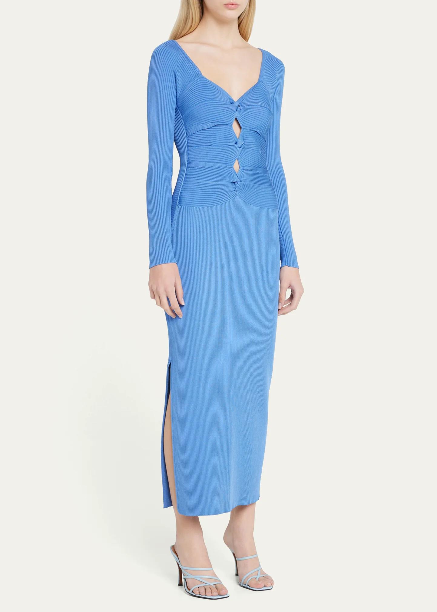 club monaco melissah knit dress Cult Gaia Melissa Cutout Midi Bodycon Long sleeve