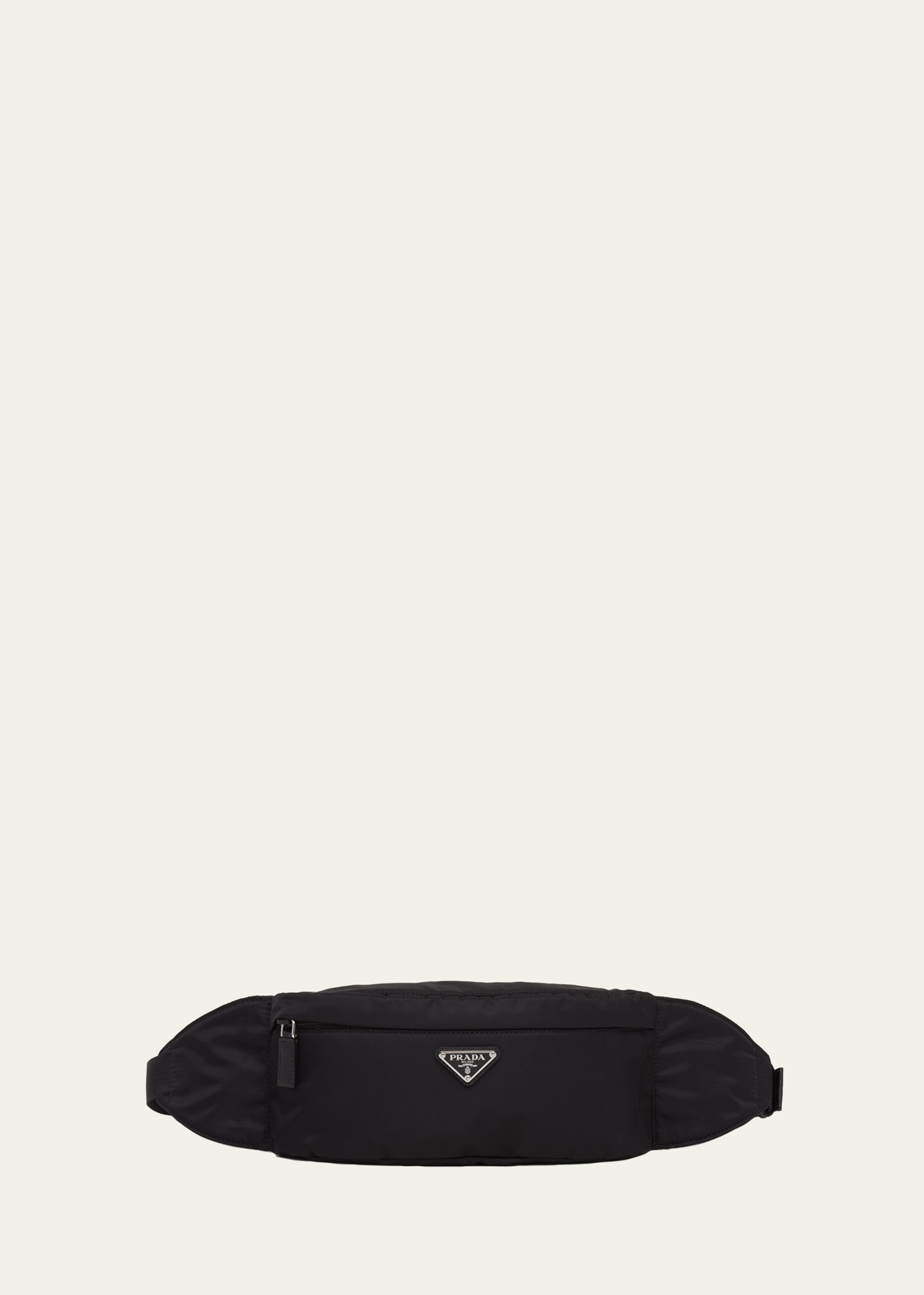 Prada leather 2025 trimmed belt bag